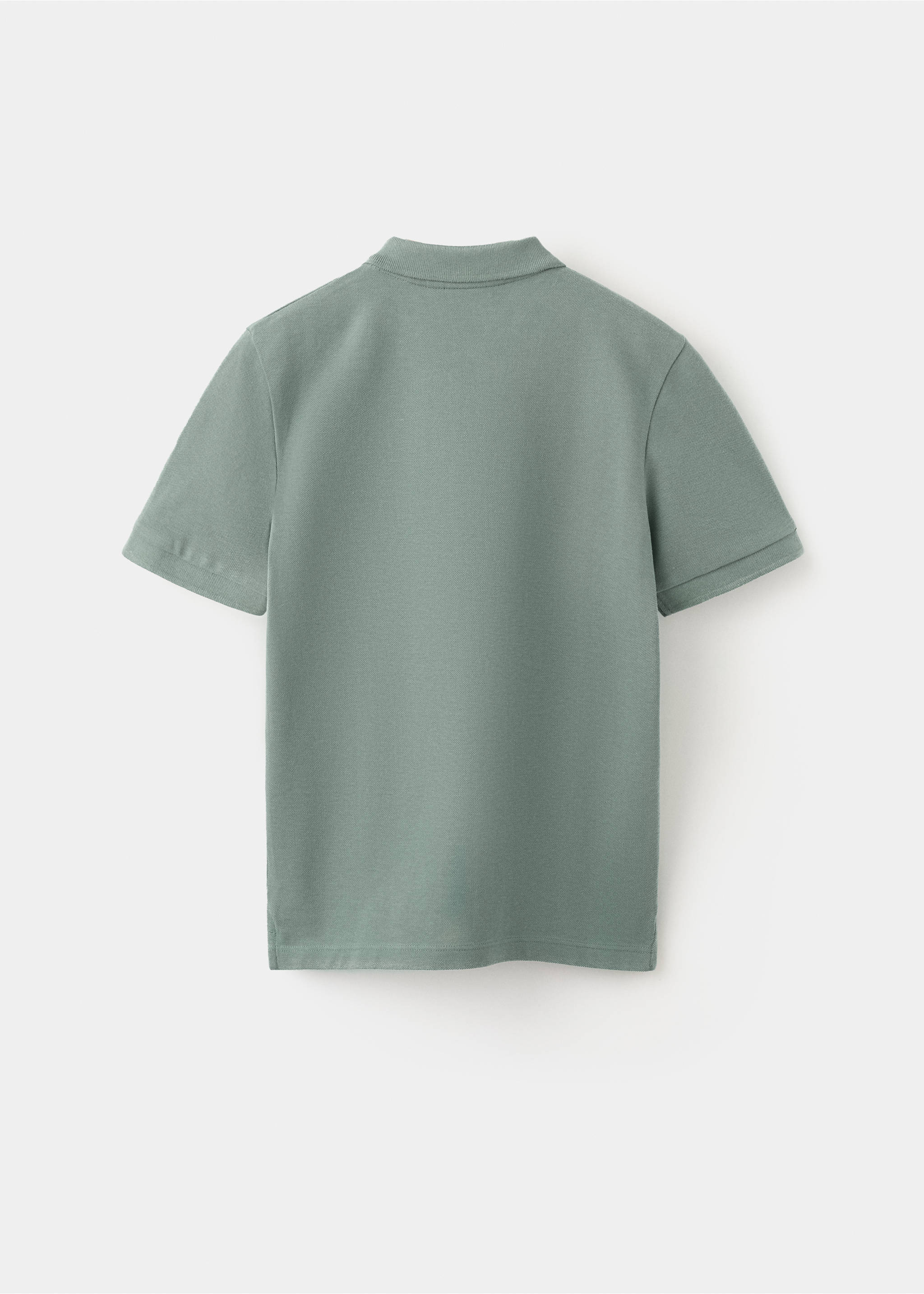Cotton polo shirt - Reverse of the article, Green. Ref: 27055143-00.