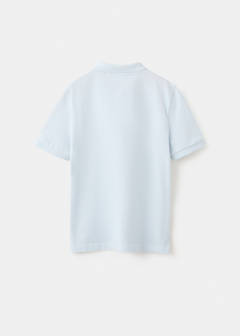 Cotton polo shirt — Sky Blue 7