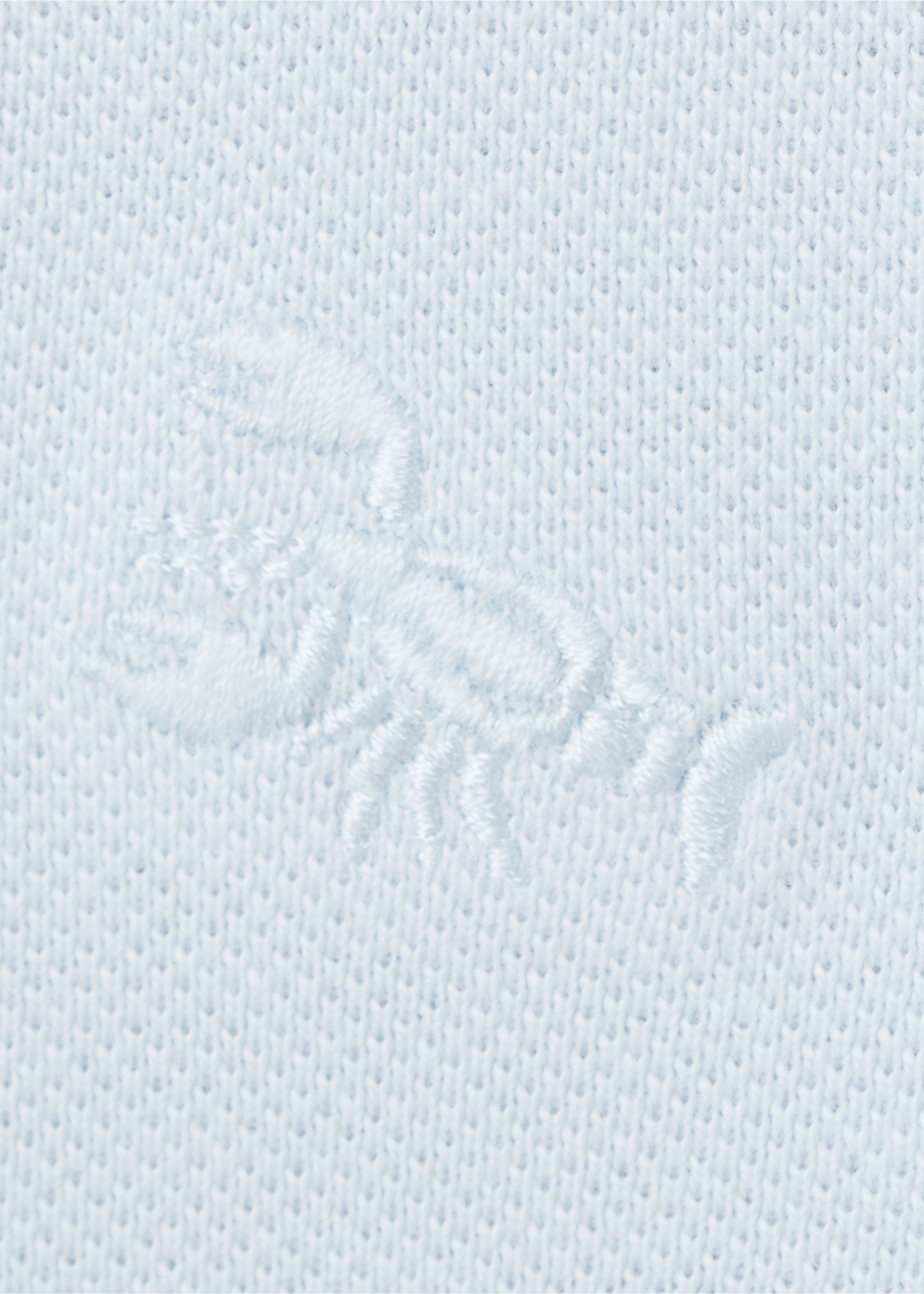 Cotton polo shirt - Details of the article 0, Sky Blue. Ref: 27055143-00.