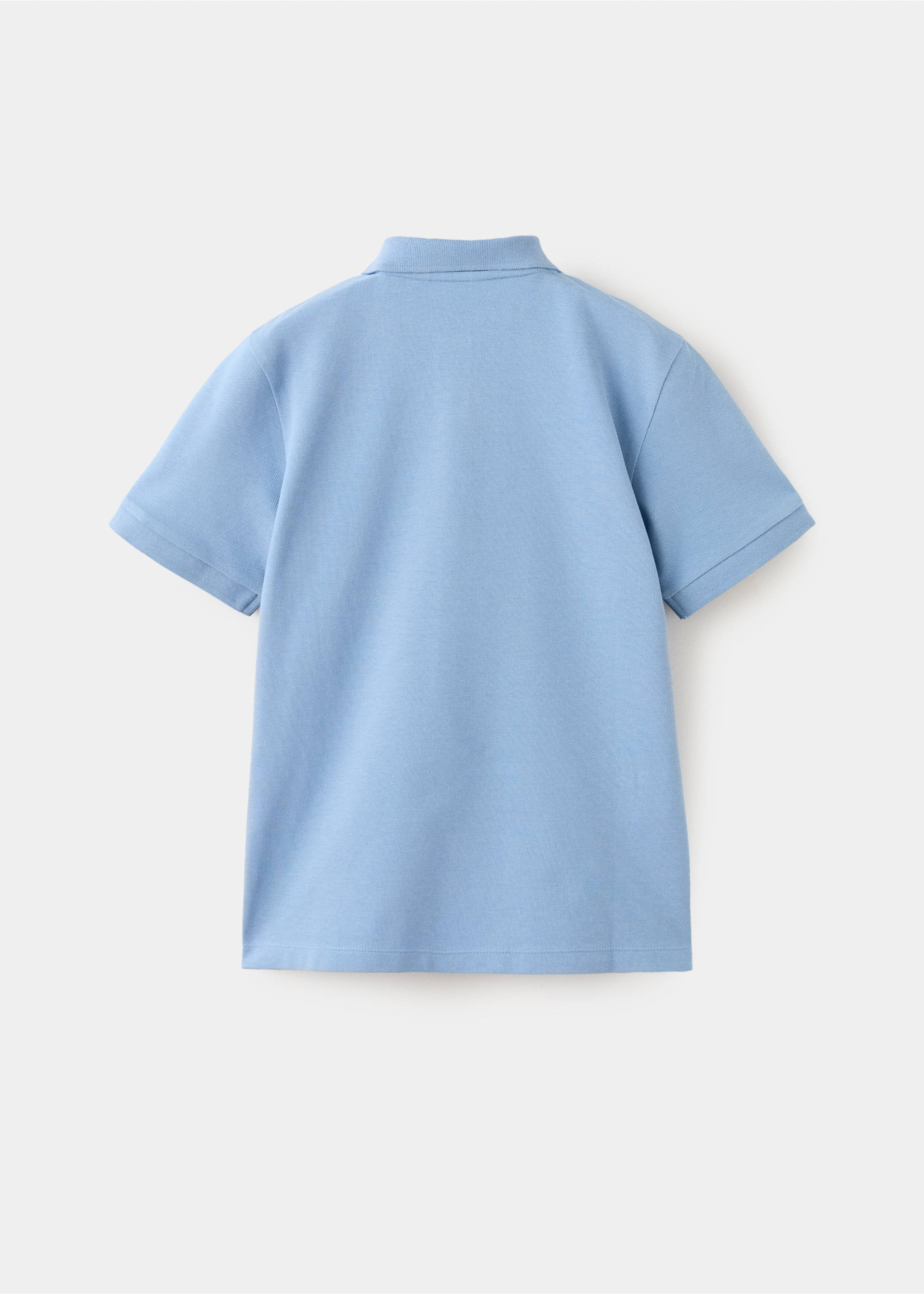 Cotton polo shirt - Reverse of the article, Blue. Ref: 27055143-00.
