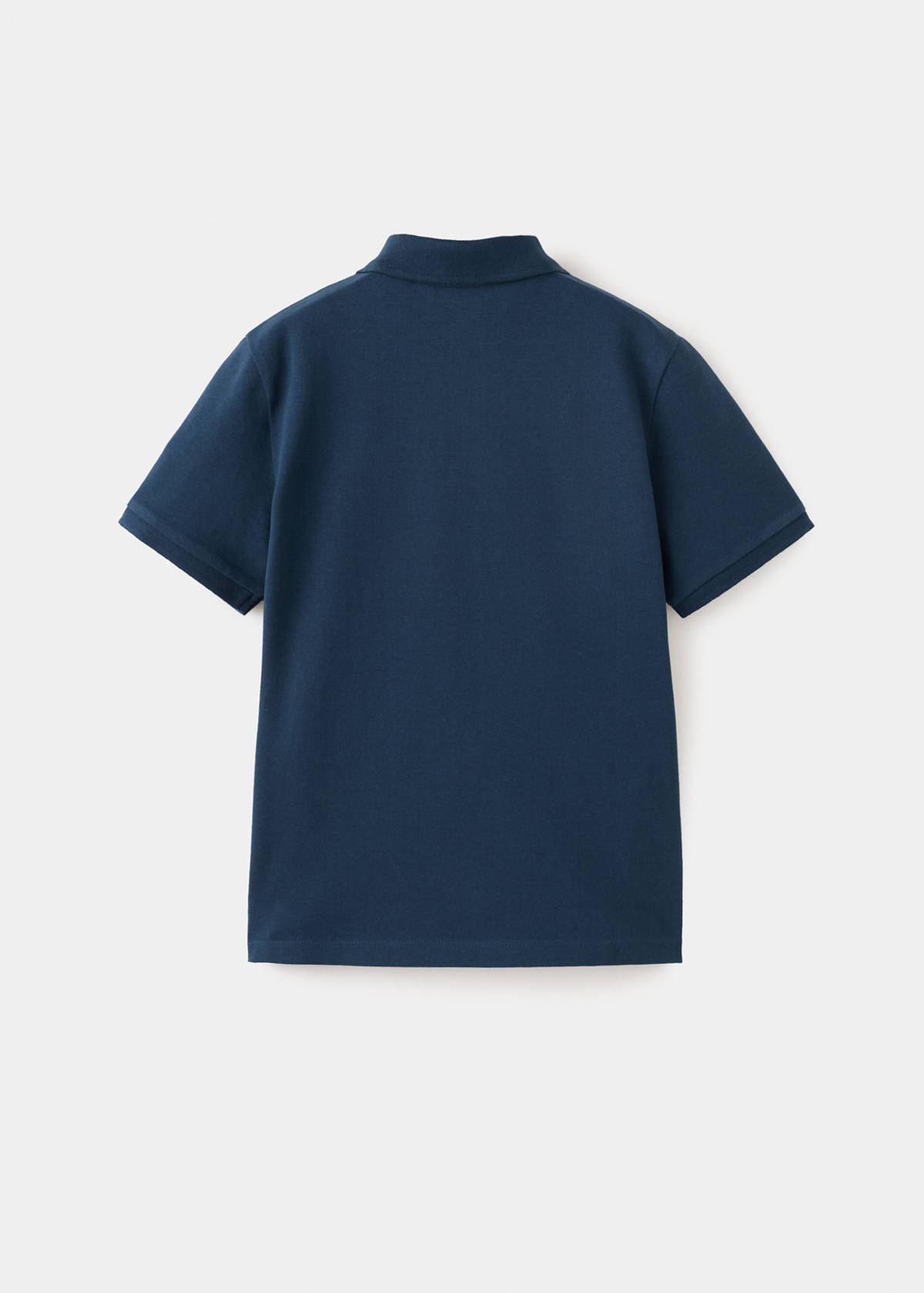 Cotton polo shirt — Navy