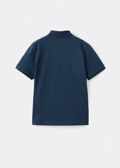 Cotton polo shirt — Navy 3