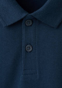 Cotton polo shirt — Navy 2