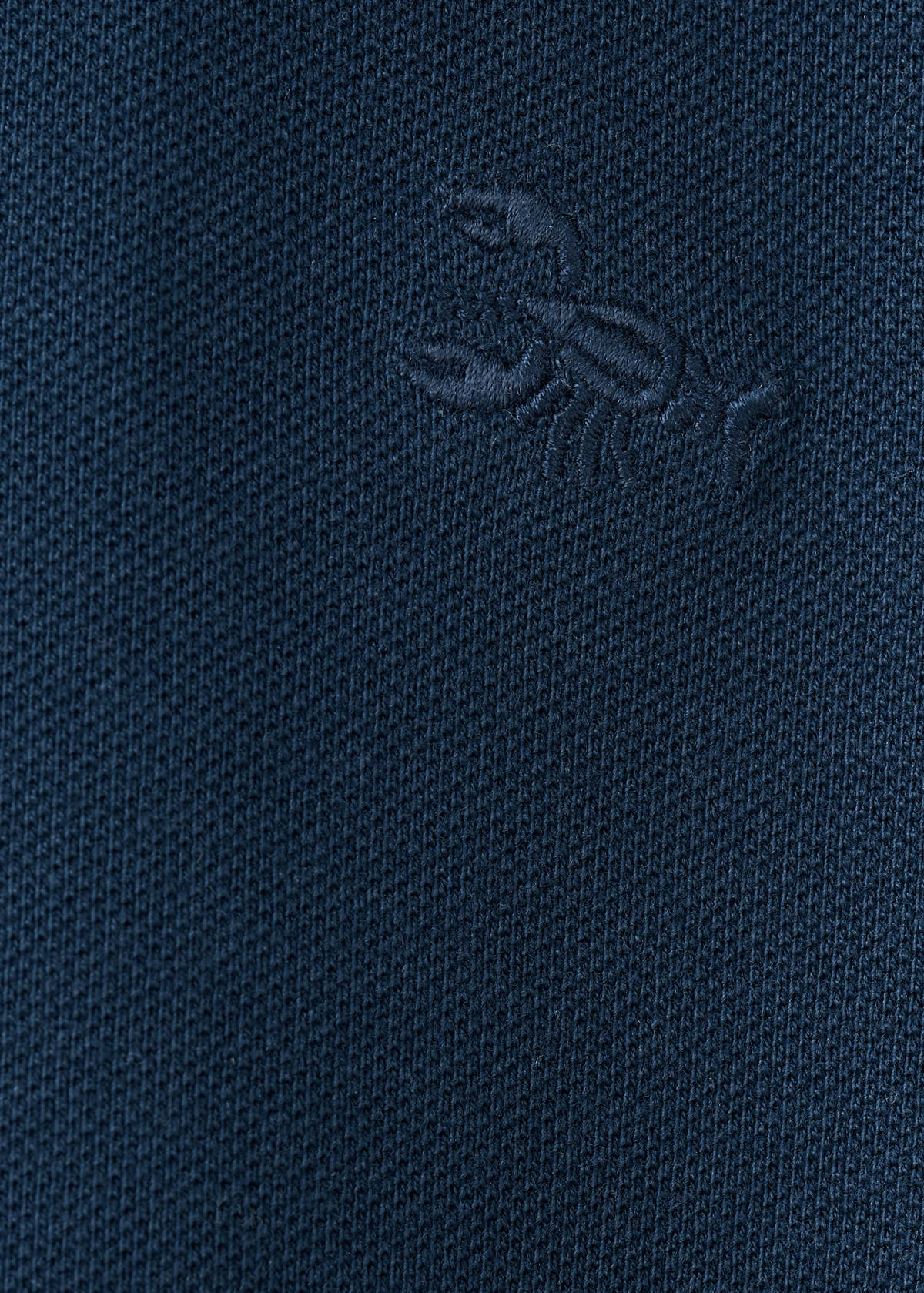 Cotton polo shirt — Navy
