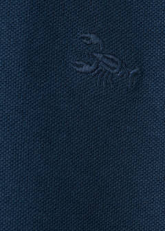 Cotton polo shirt — Navy 4