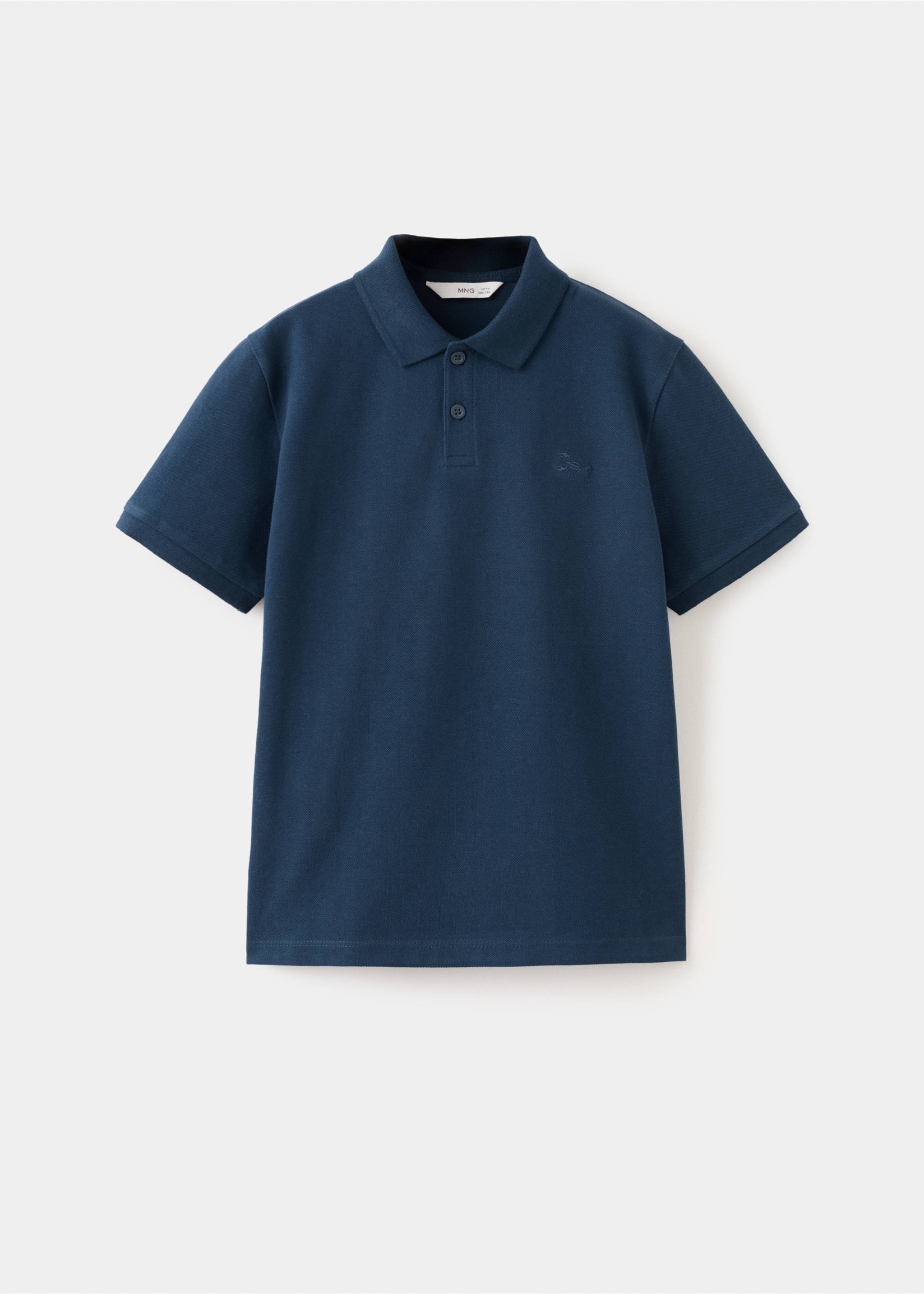 Cotton polo shirt - Article without model, Navy. Ref: 27055143-00.