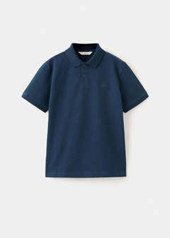 Cotton polo shirt — Navy 1