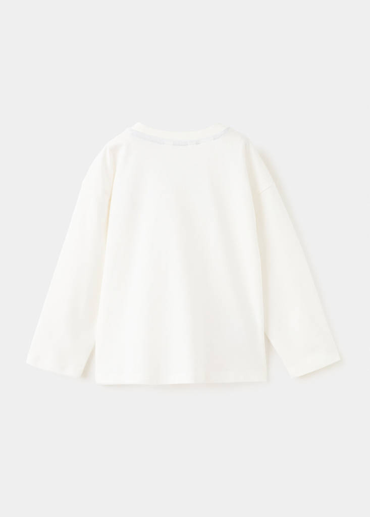 Printed cotton-blend t-shirt — Off White