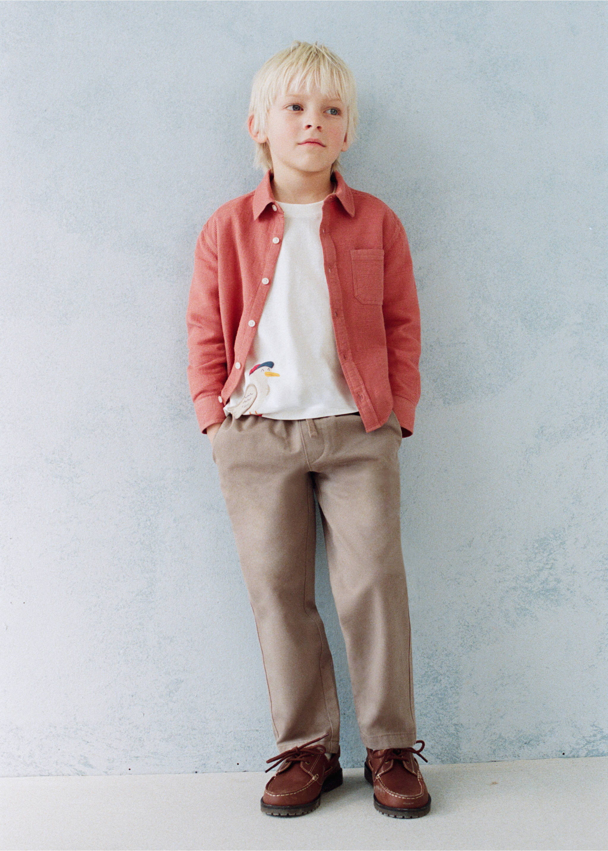 Camiseta algodón estampada - Detalle del artículo 5, Blanco roto. Ref: 27055144-00.