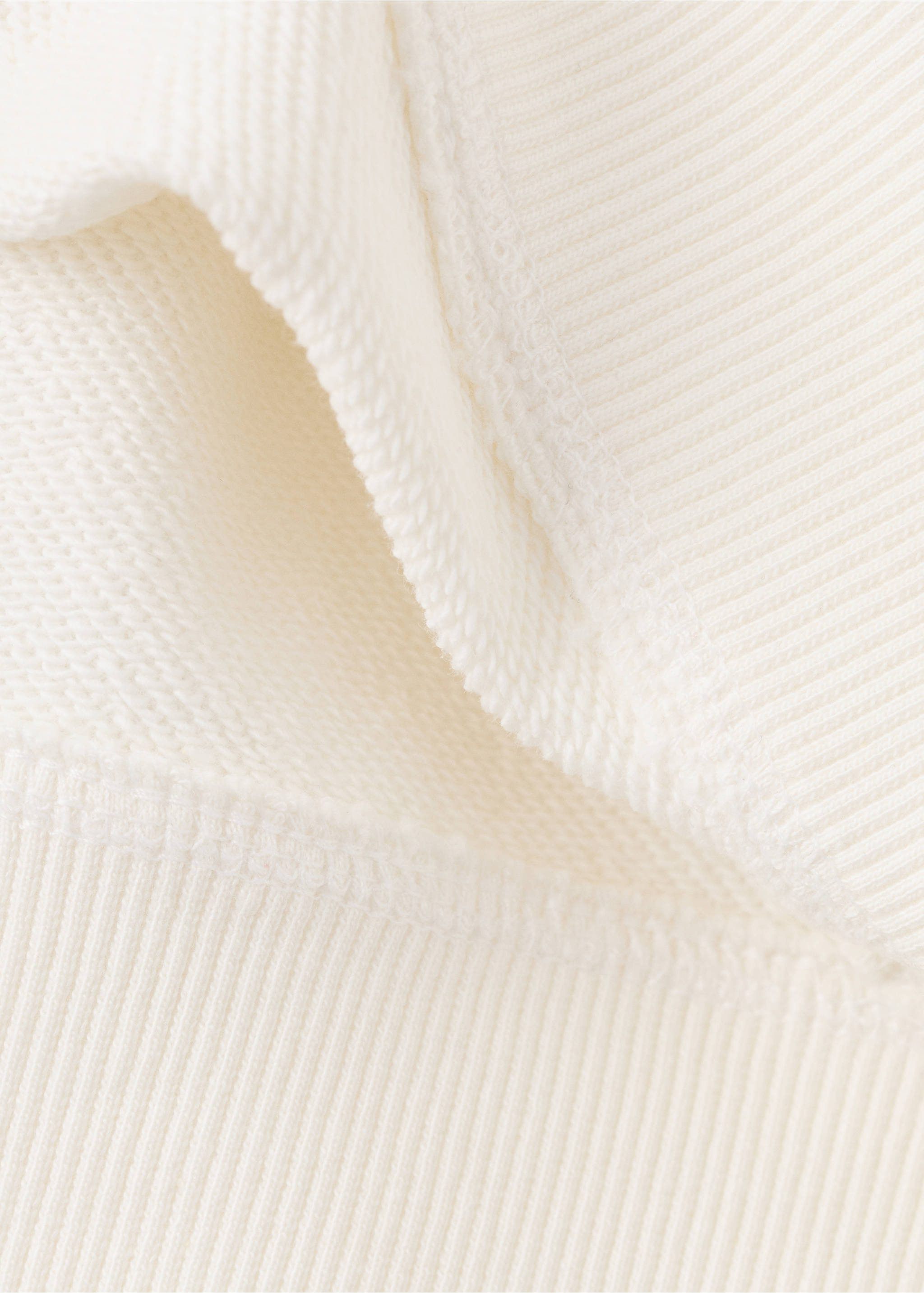 Bedrukt katoenen sweatshirt - Detail van het artikel 0, Gebroken wit. Ref: 27055145-00.