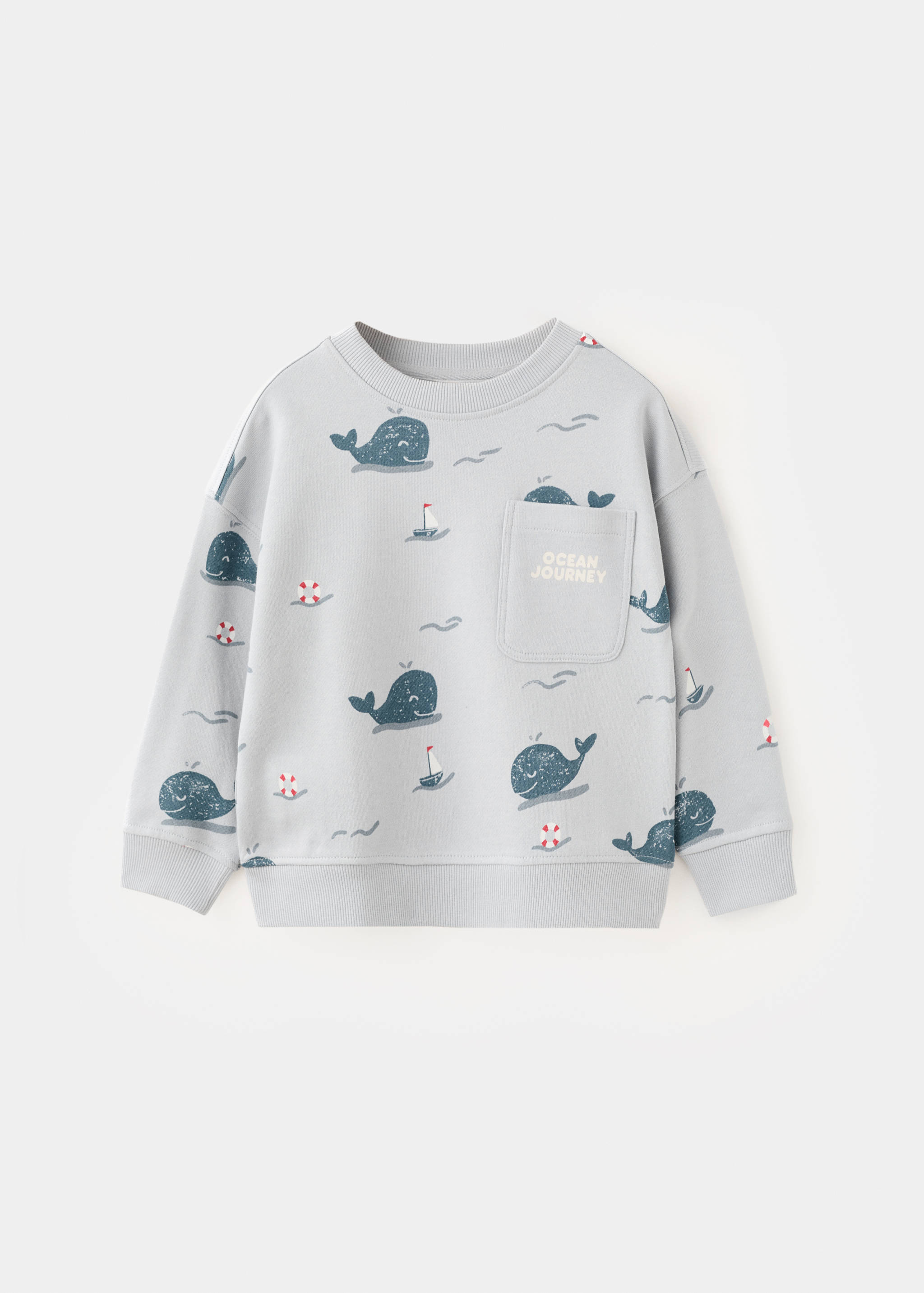 Світшот з принтом і кишенею - Товар без моделі