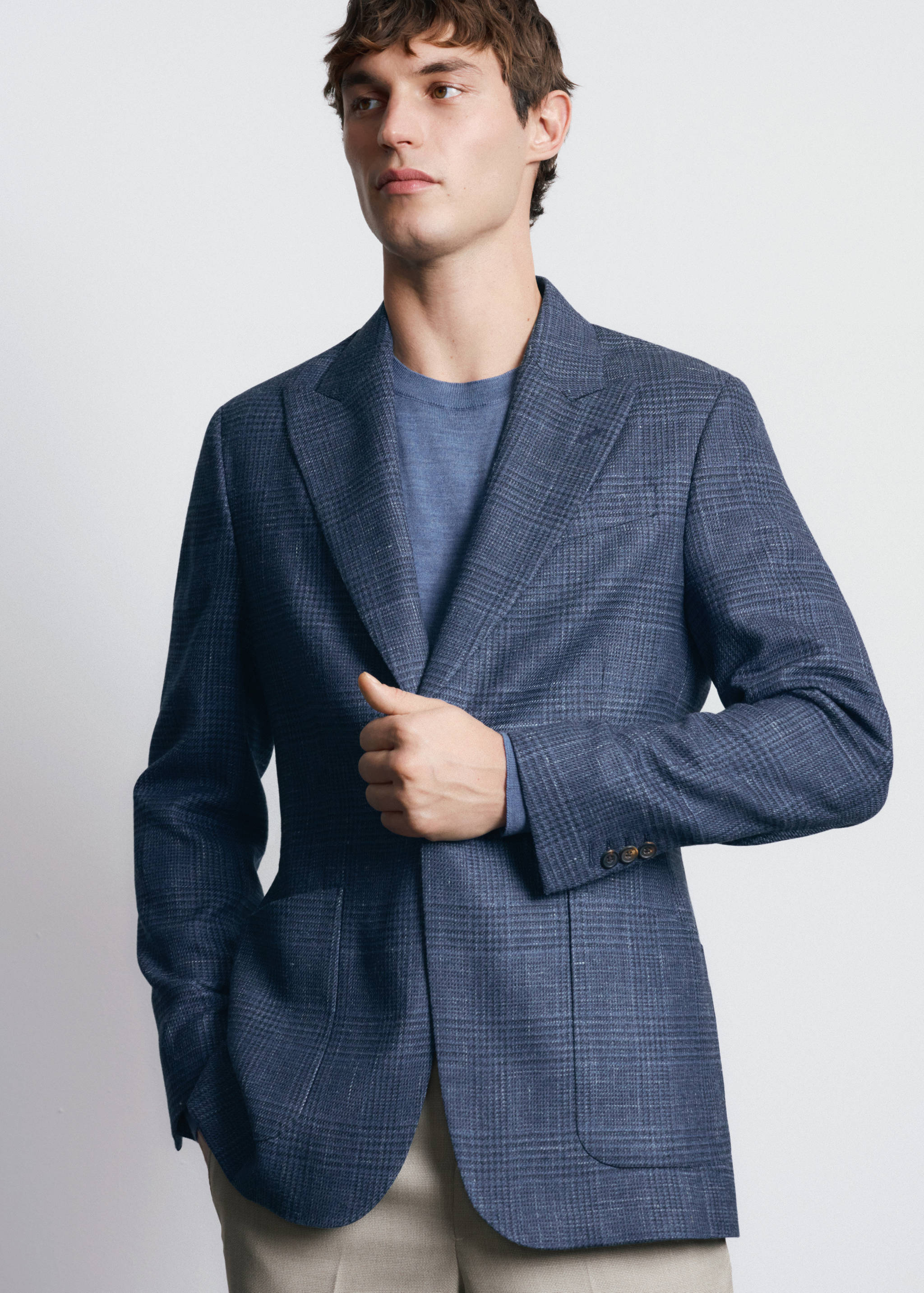 Americana slim fit tejido Lanerossi® by Marzotto - Detalle del artículo 6