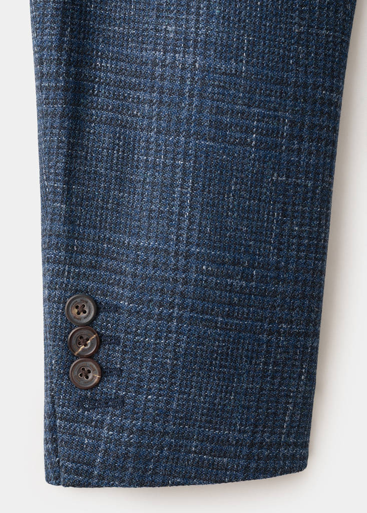 Slim-fit blazer in Lanerossi® by Marzotto fabric — Navy