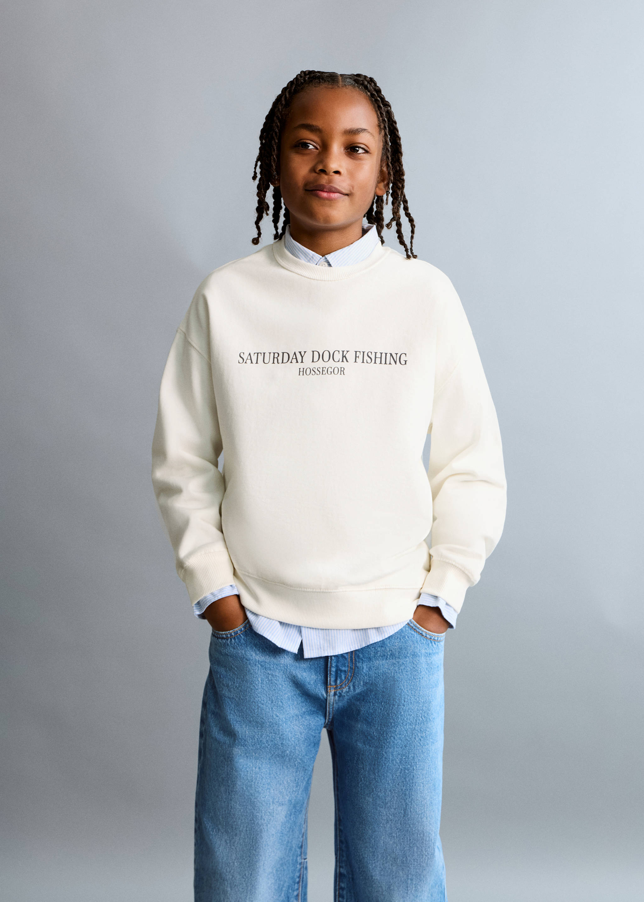 Printed cotton sweatshirt - General plane