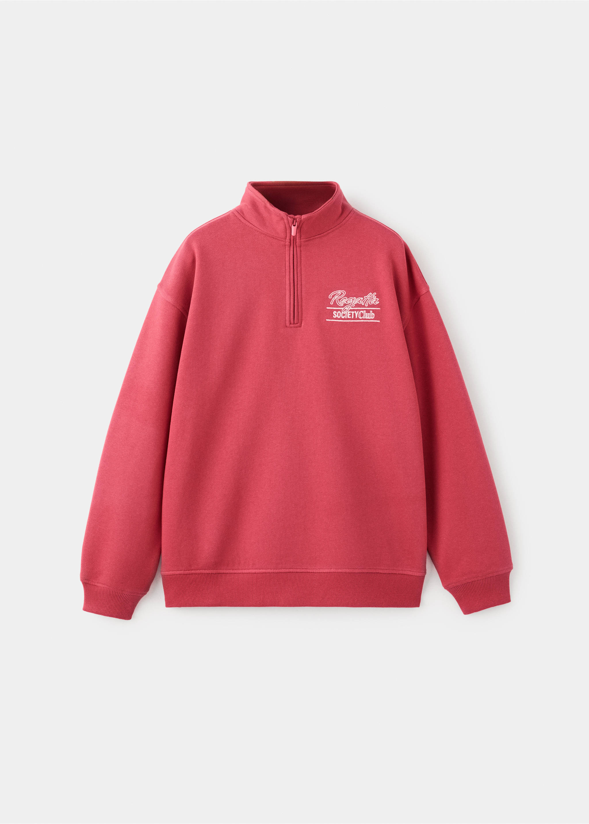 Hanorac din bumbac cu guler Perkins - Articol fără model, Roșu. Ref: 27055150-00.