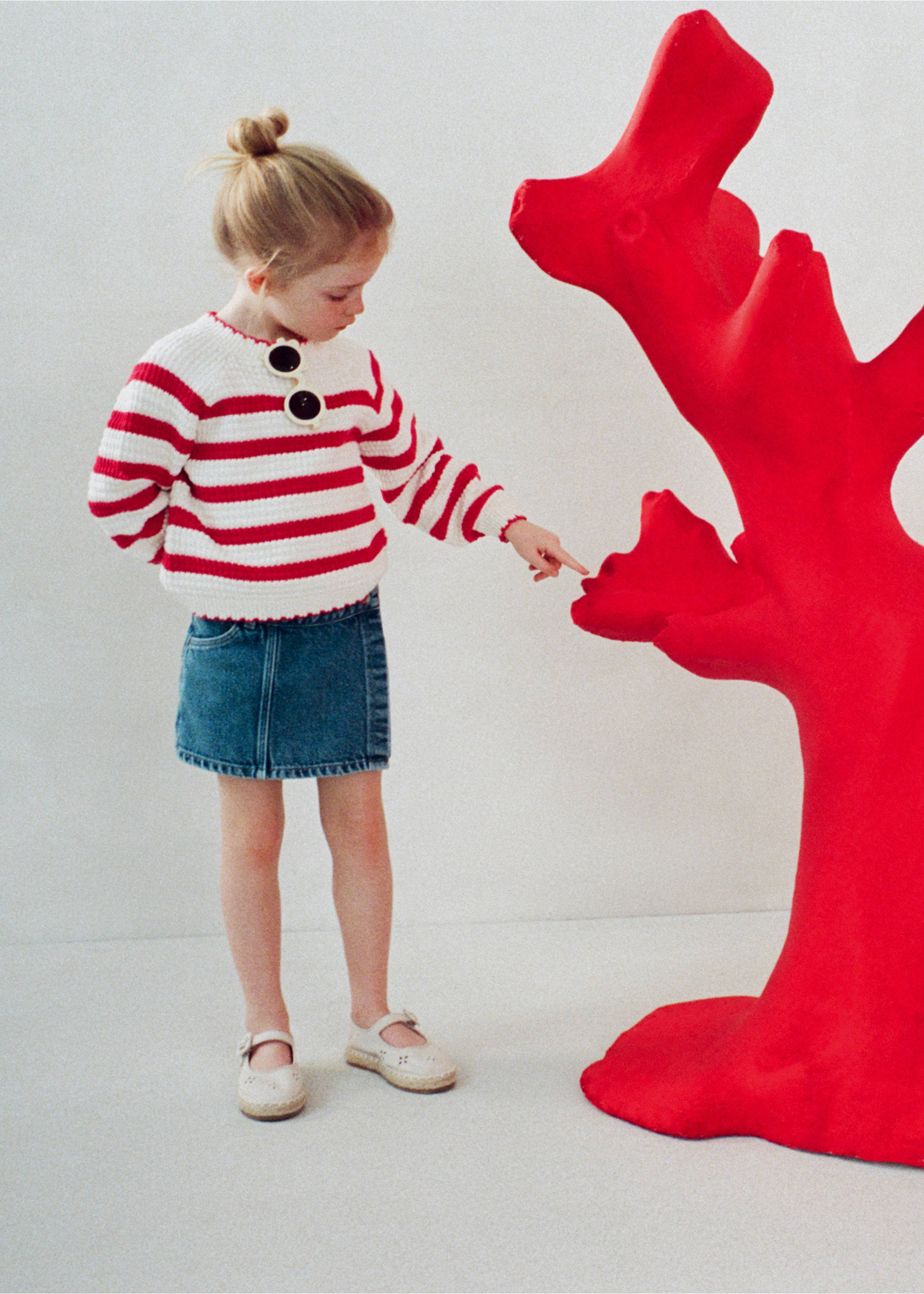 Jersey punto rayas - Detalle del artículo 6, Rojo. Ref: 27055151-00.