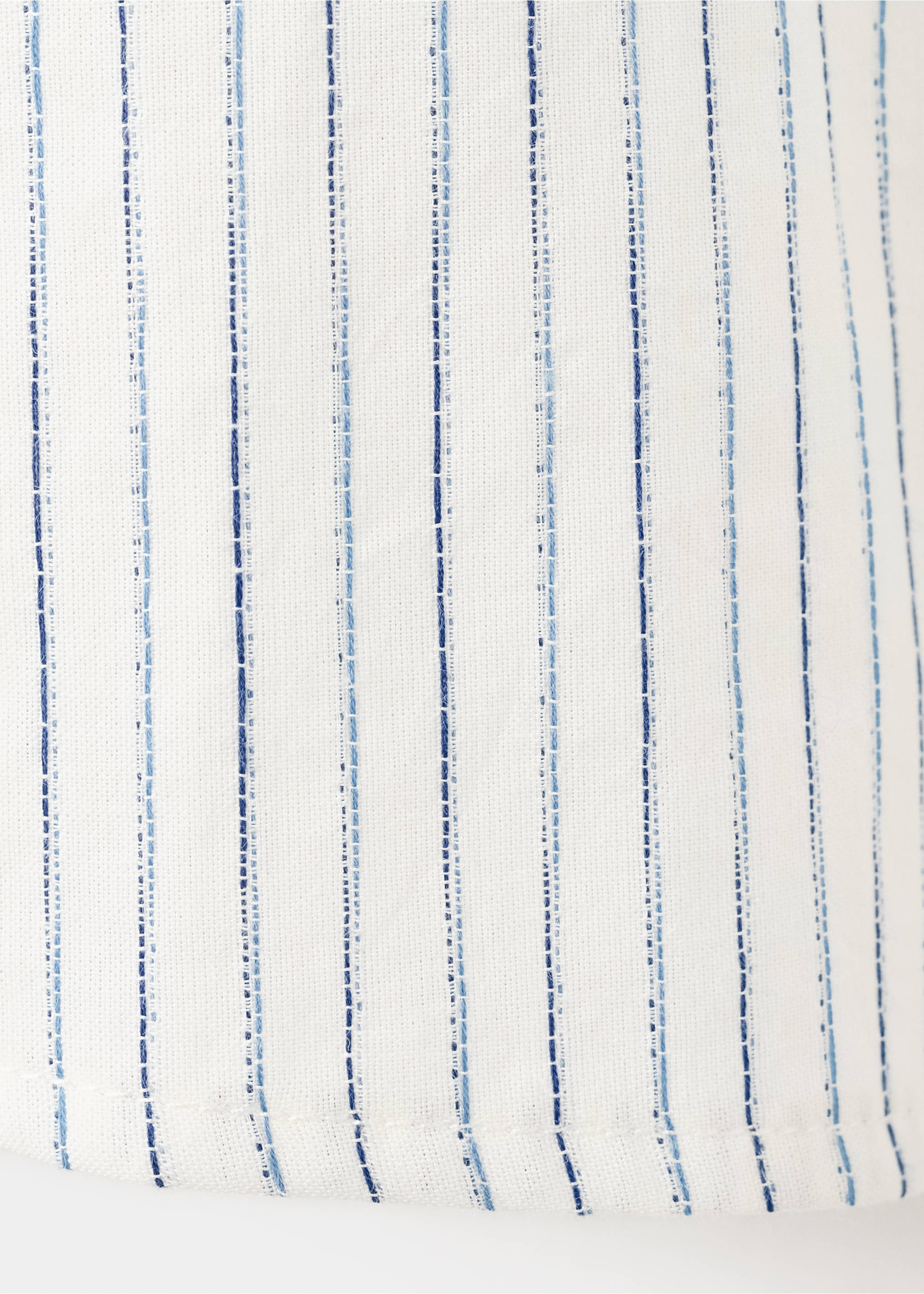 Bicolour striped shirt - Details of the article 0, Ecru. Ref: 27055152-00.