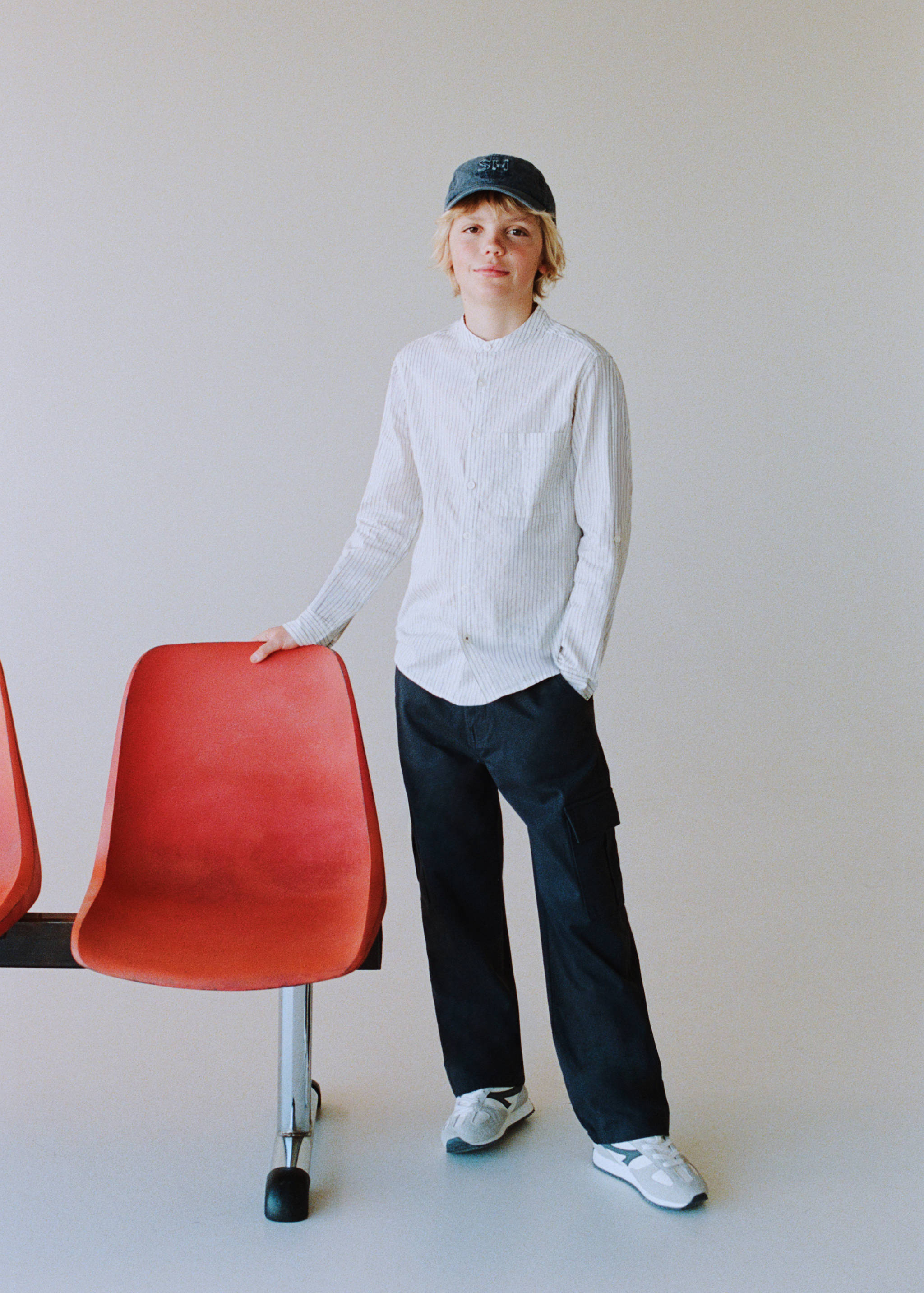 Bicolour striped shirt - General plane