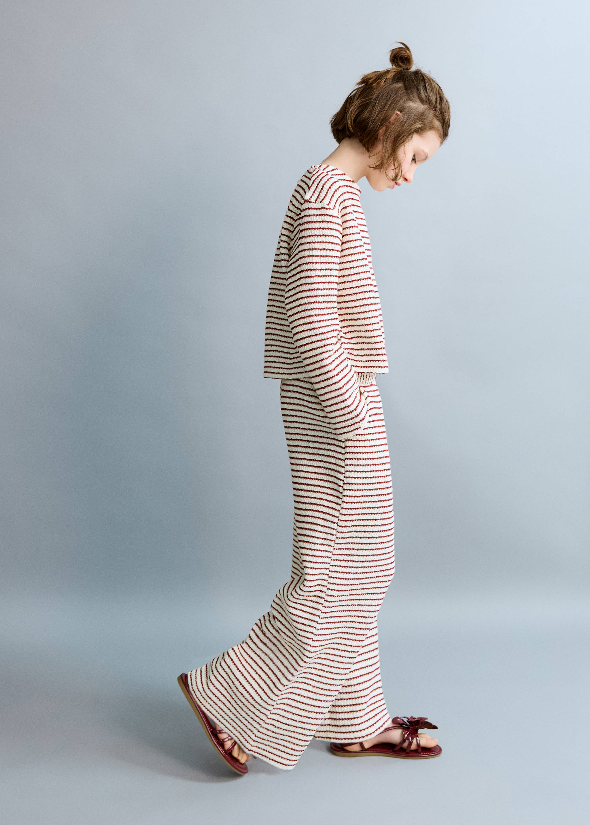 Striped knit trousers - Medium plane