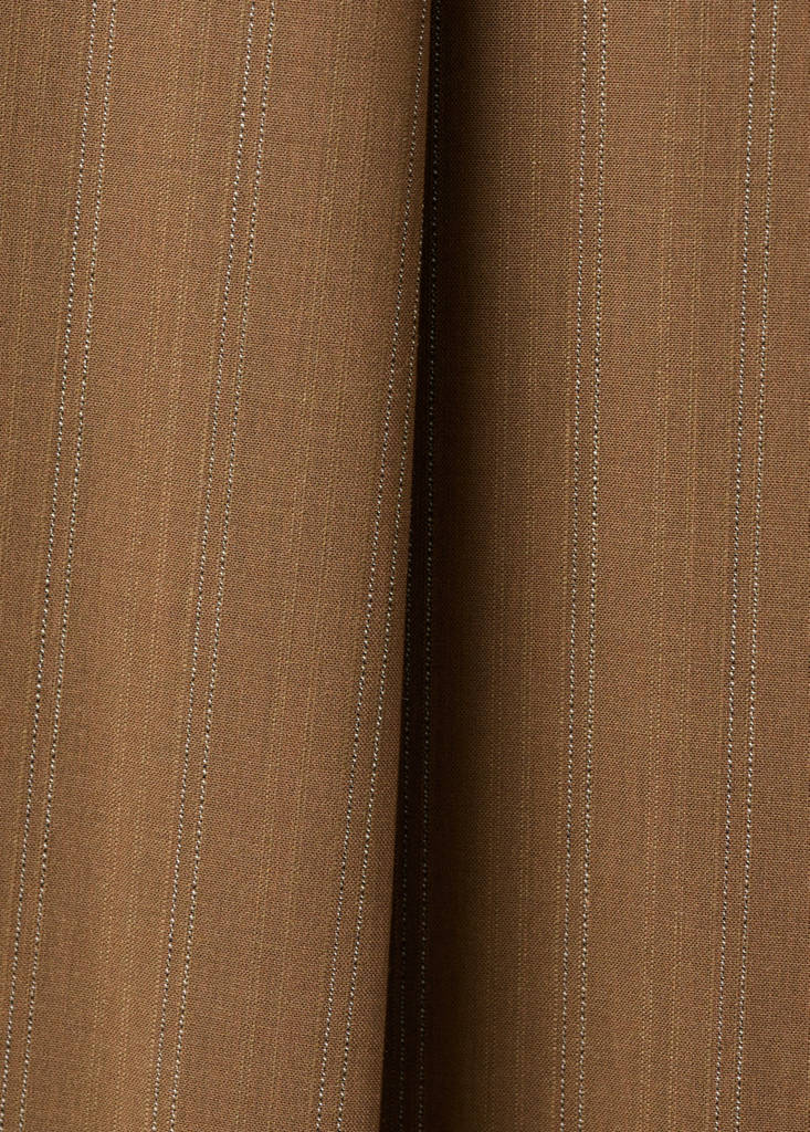 Pinstripe suit trousers — Caramel