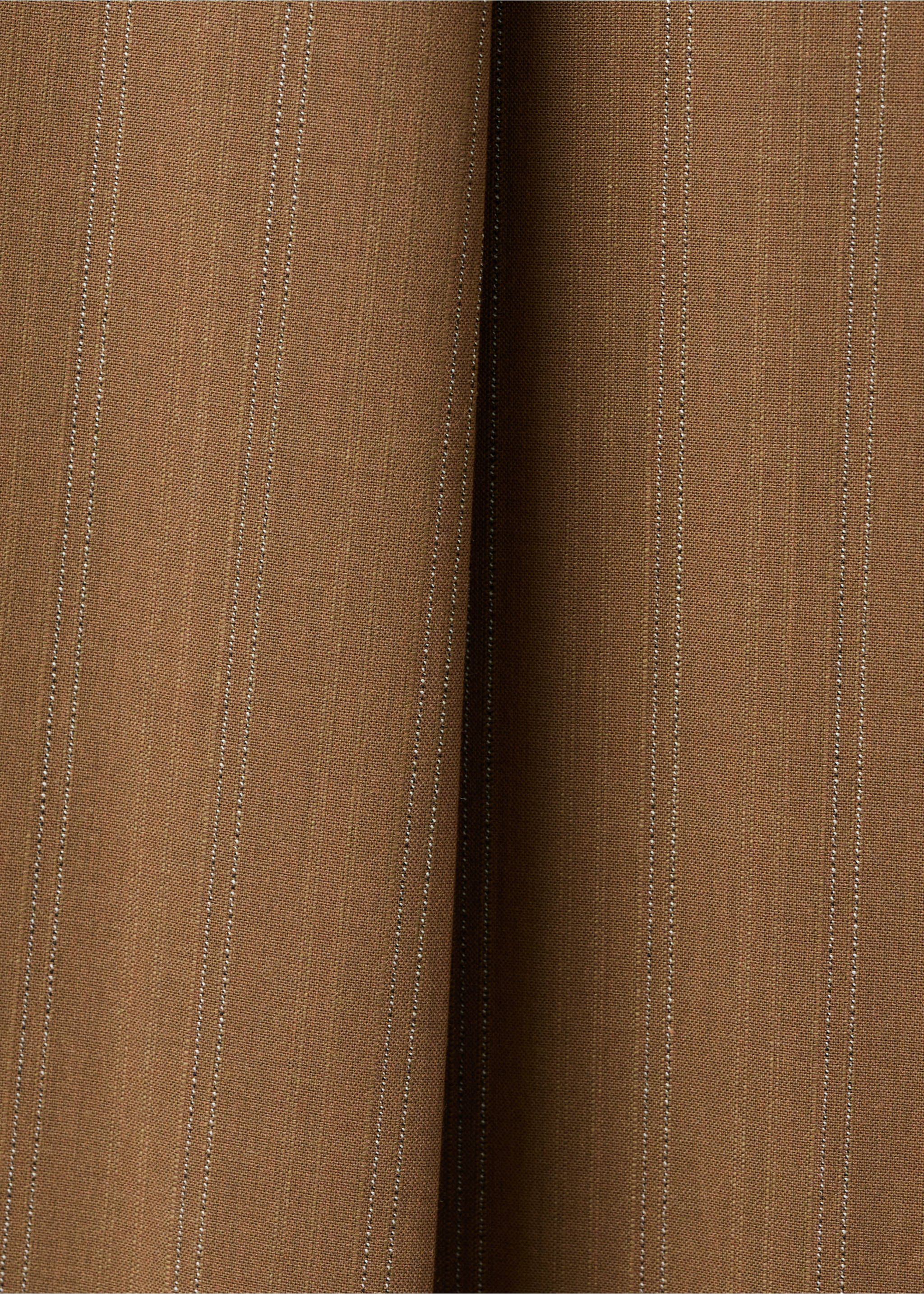 Pinstripe suit trousers - Details of the article 0, Caramel. Ref: 27055156-00.