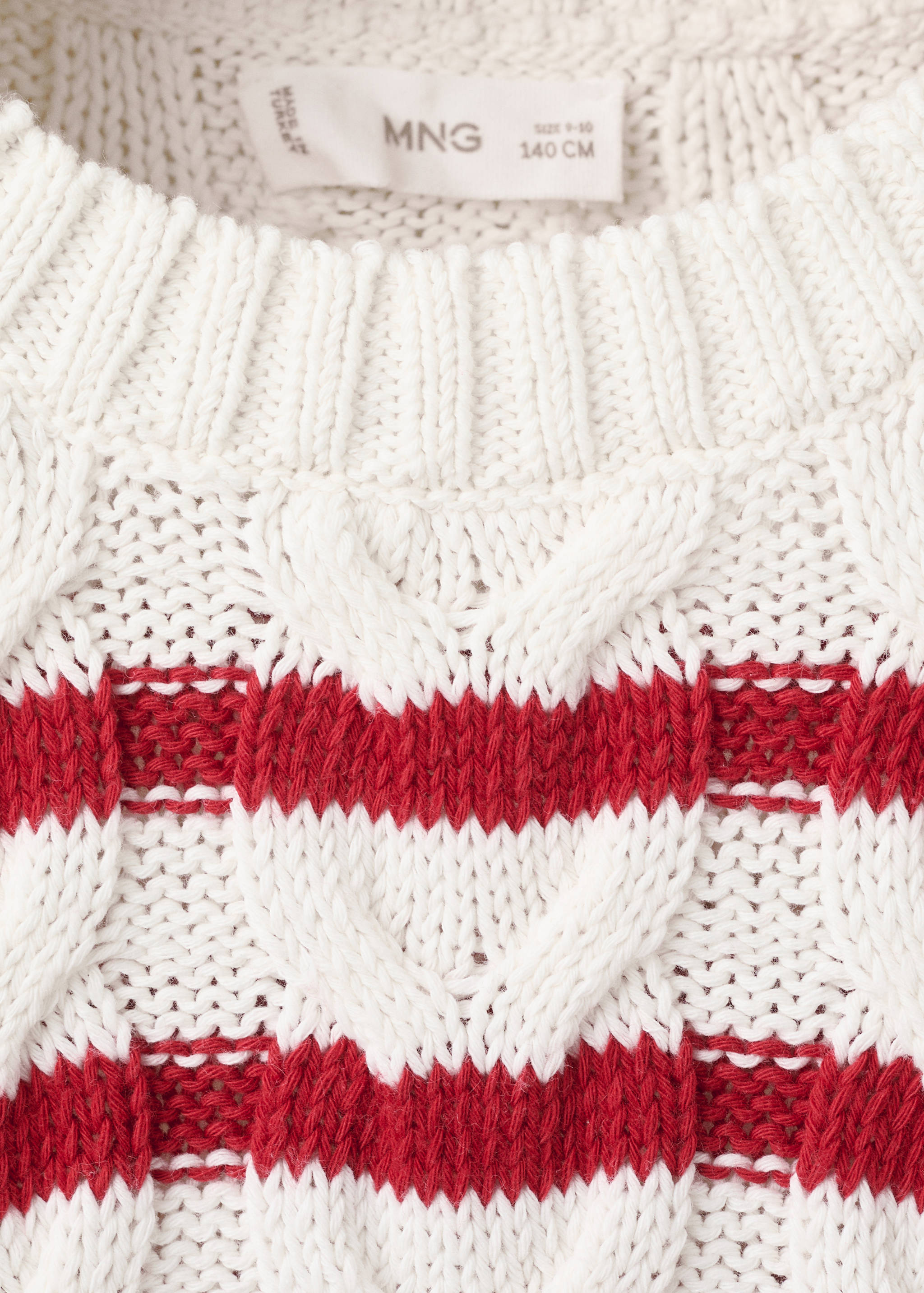 Knitted braided stripes sweater - Details of the article 8