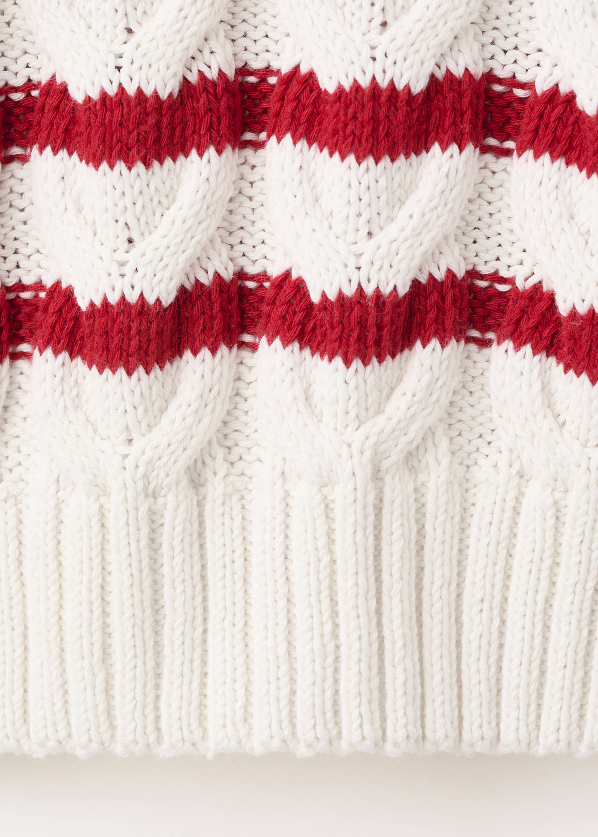 Knitted braided stripes sweater - Details of the article 0