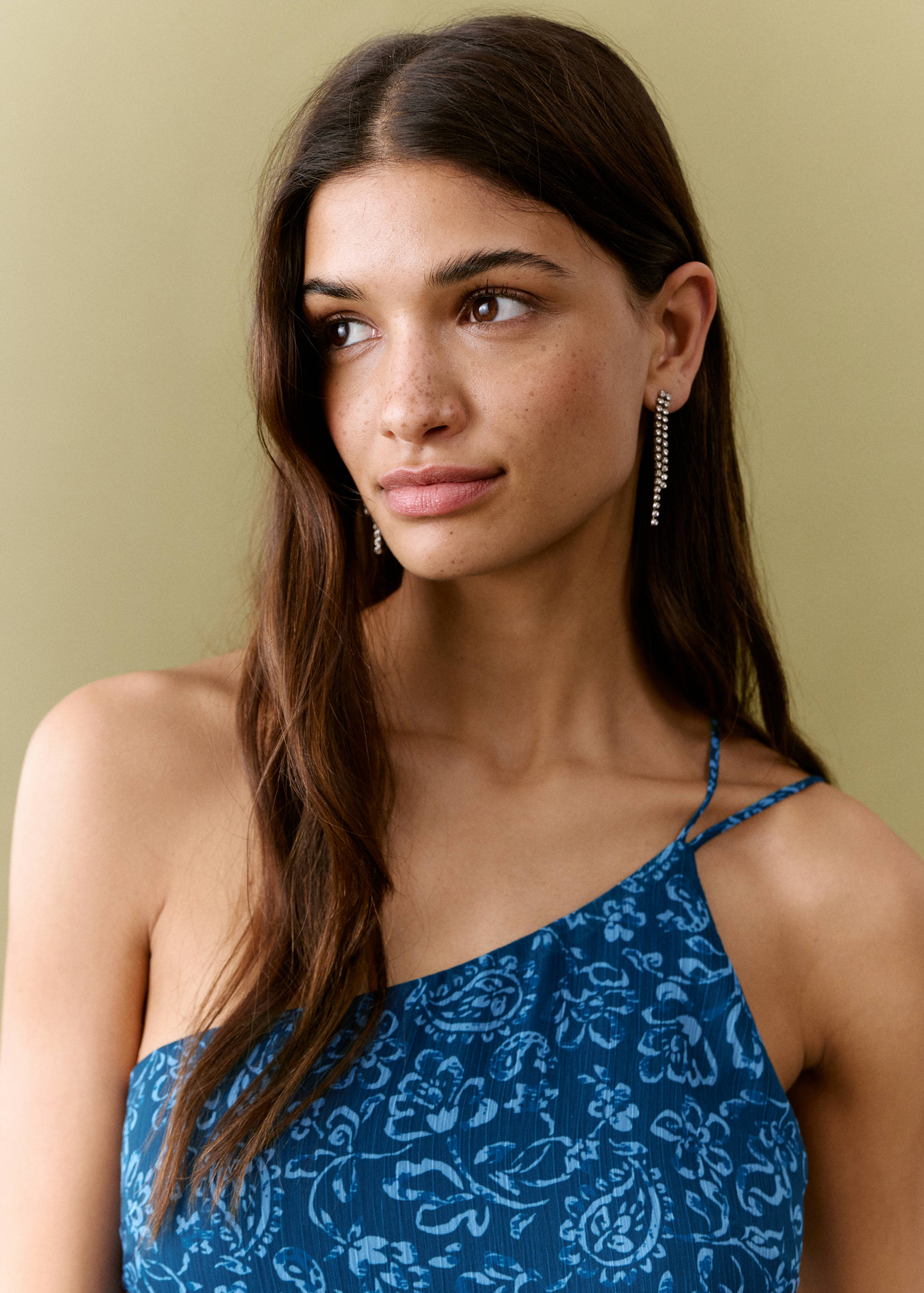 Asymmetrical floral dress - Details of the article 1