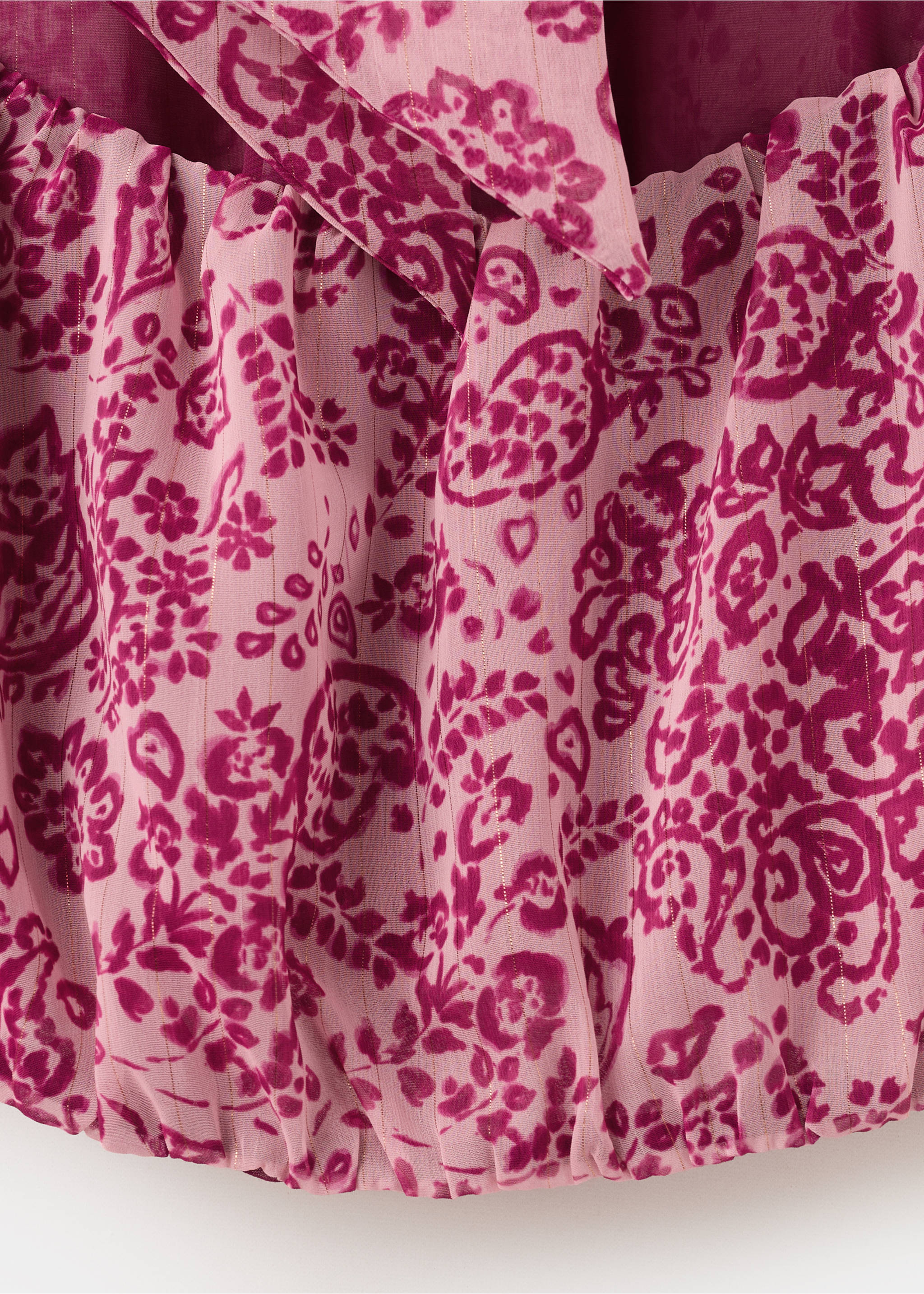 Принтованная блузка с американской проймой - Деталь изделия 0, Розовый. Ref: 27055811-00.