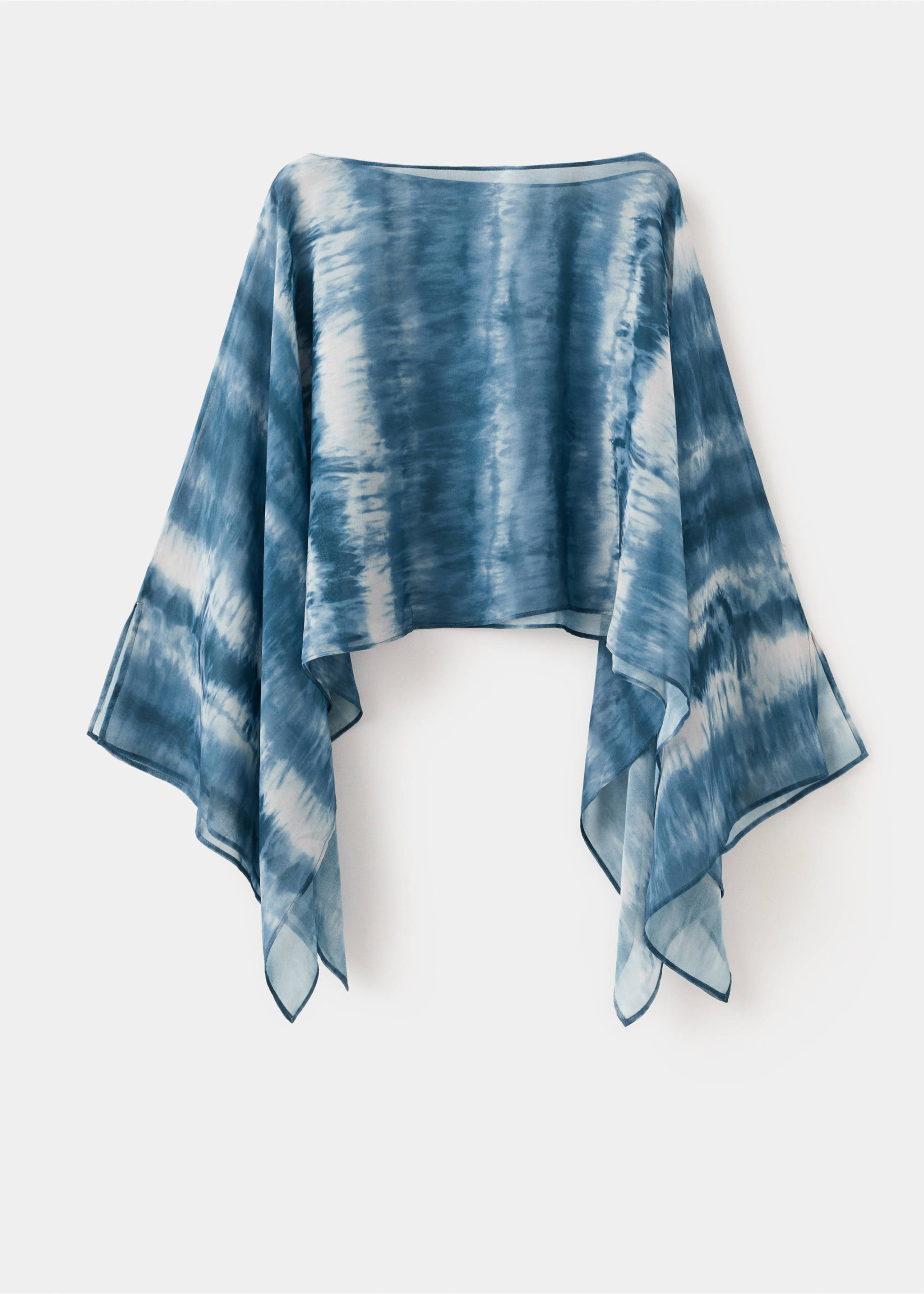 Блузка-накидка тай-дай - Изделие без модели, Глубокий темно-синий. Ref: 27055812-00.