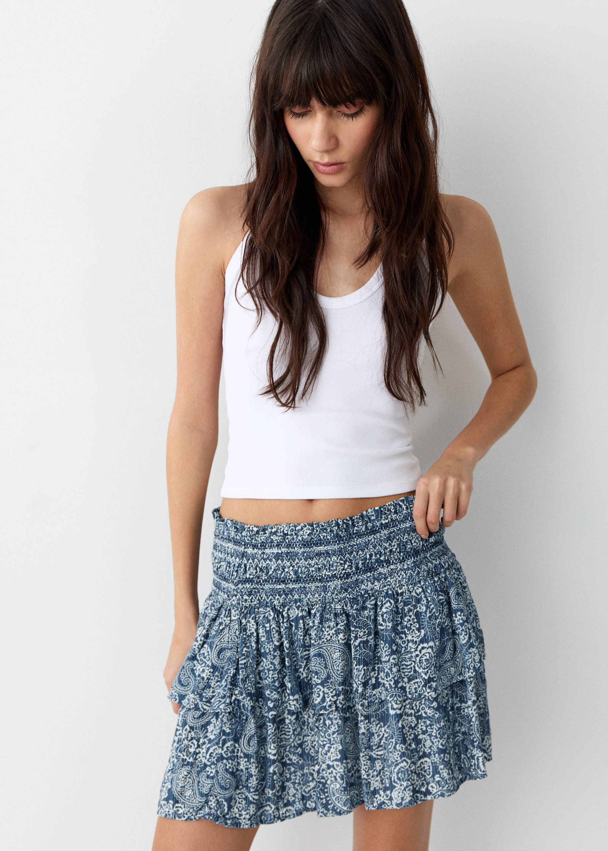 Printed short skirt - Medium plane