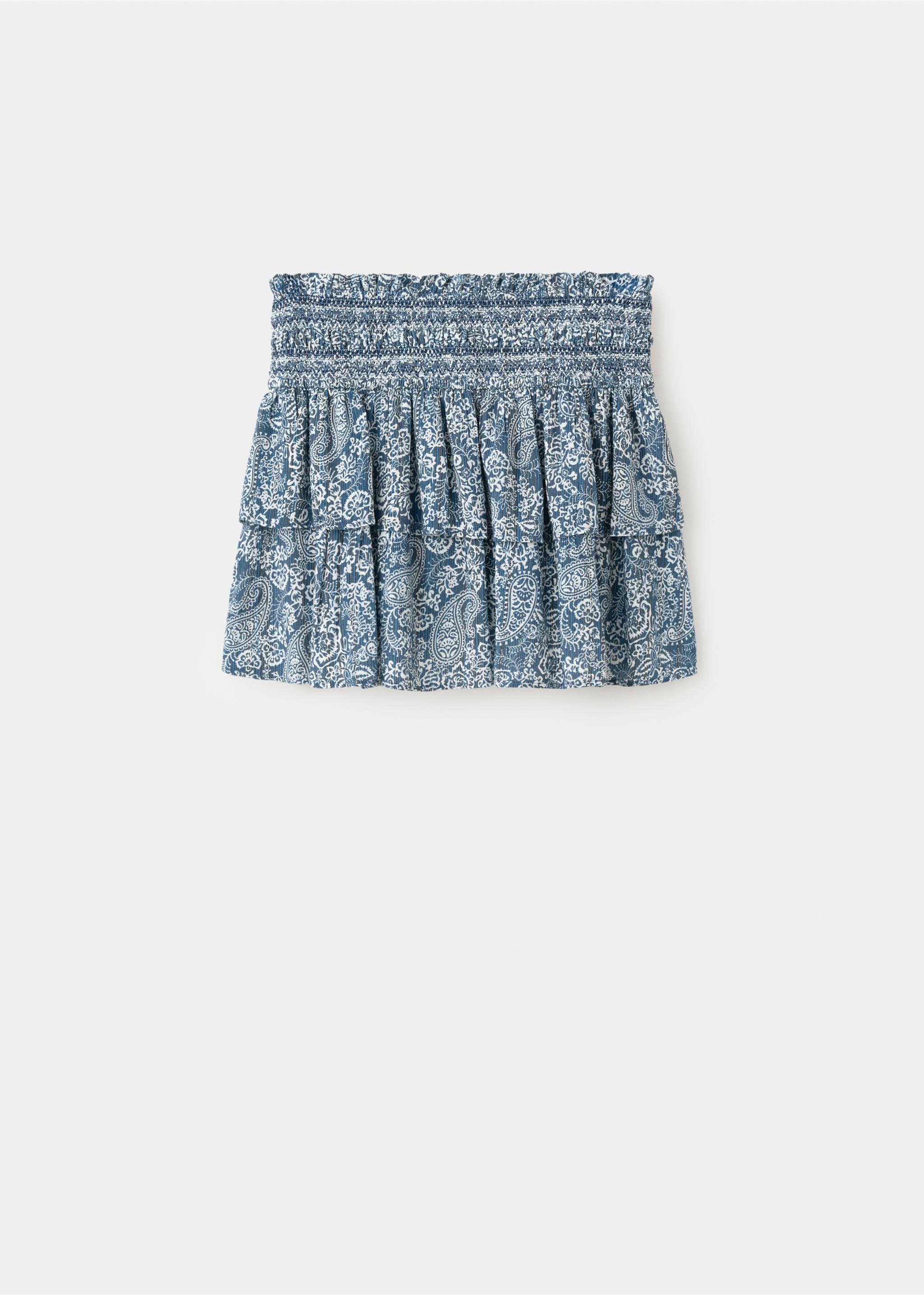 Printed short skirt - Article without model, Navy. Ref: 27055816-00.