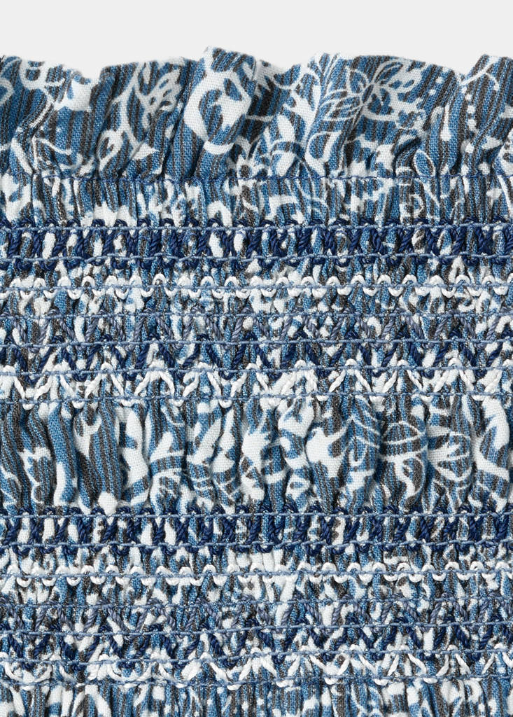 Printed short skirt — Navy