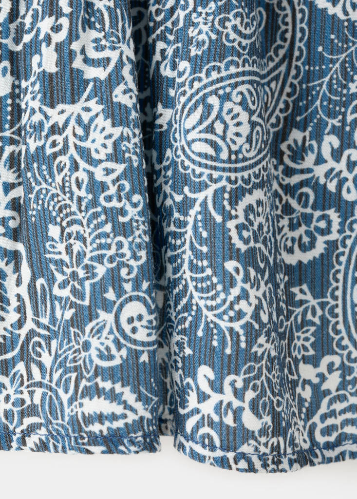 Printed short skirt — Navy