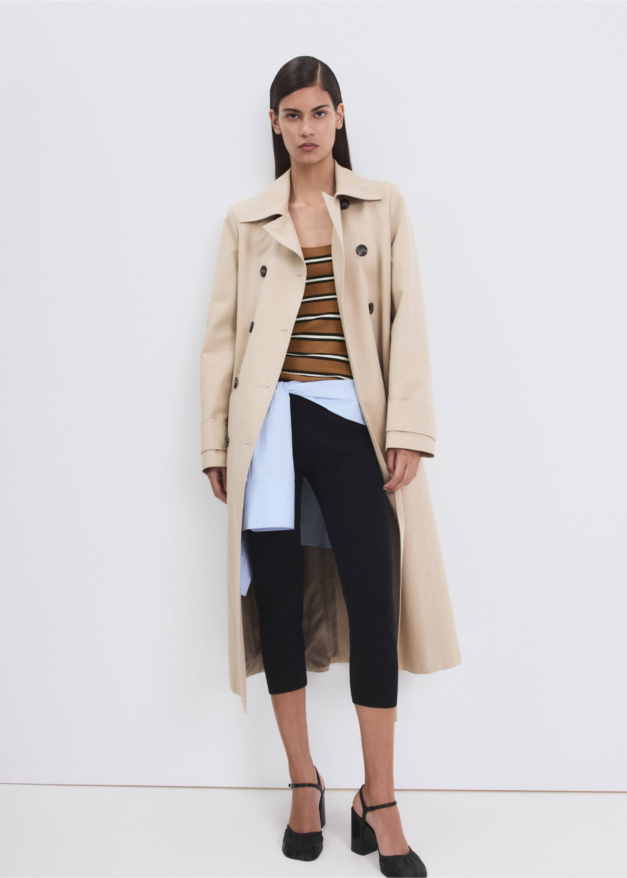 Striped knit top - General plane, Caramel. Ref: 27055818-00.