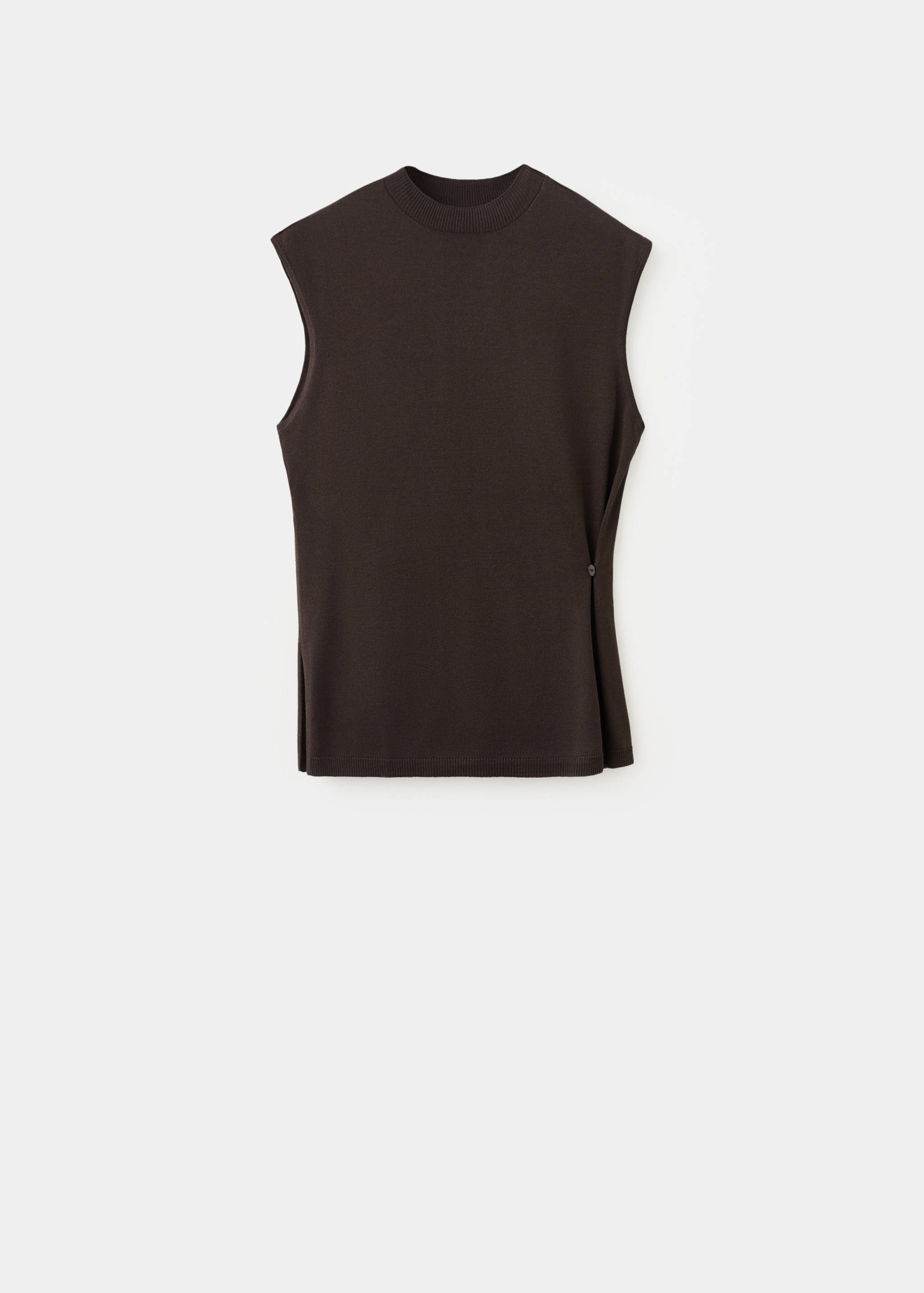 Side gathered knitted top - Article without model