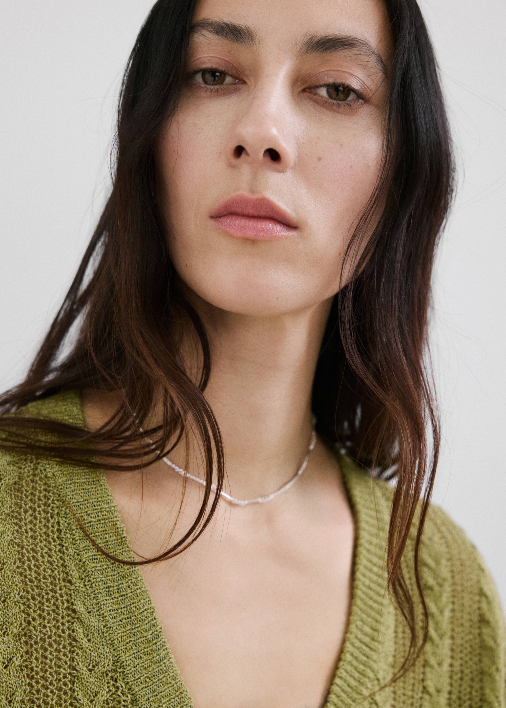 Knitted braided cardigan - Details of the article 1