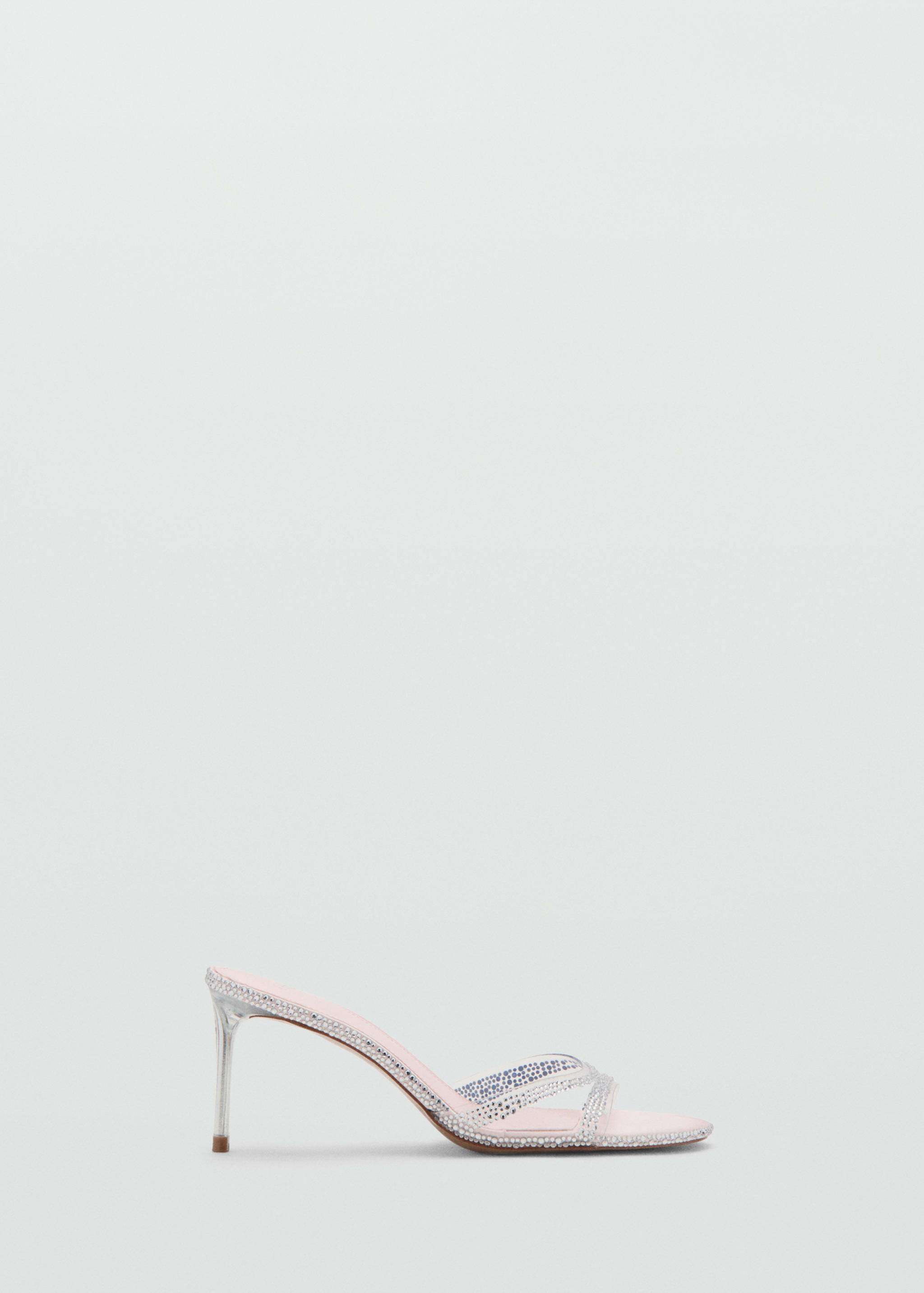 صندل بكعب مع أحزمة بحجر الراين - منتج دون نموذج