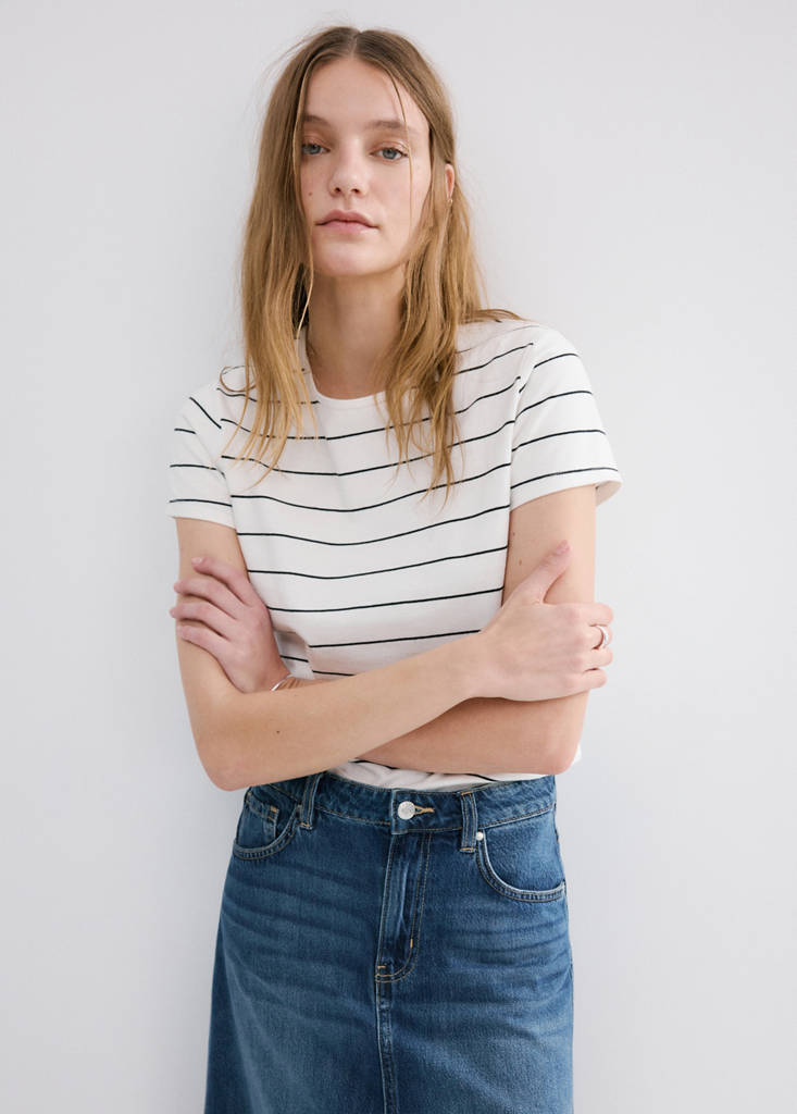 Striped cotton T-shirt
