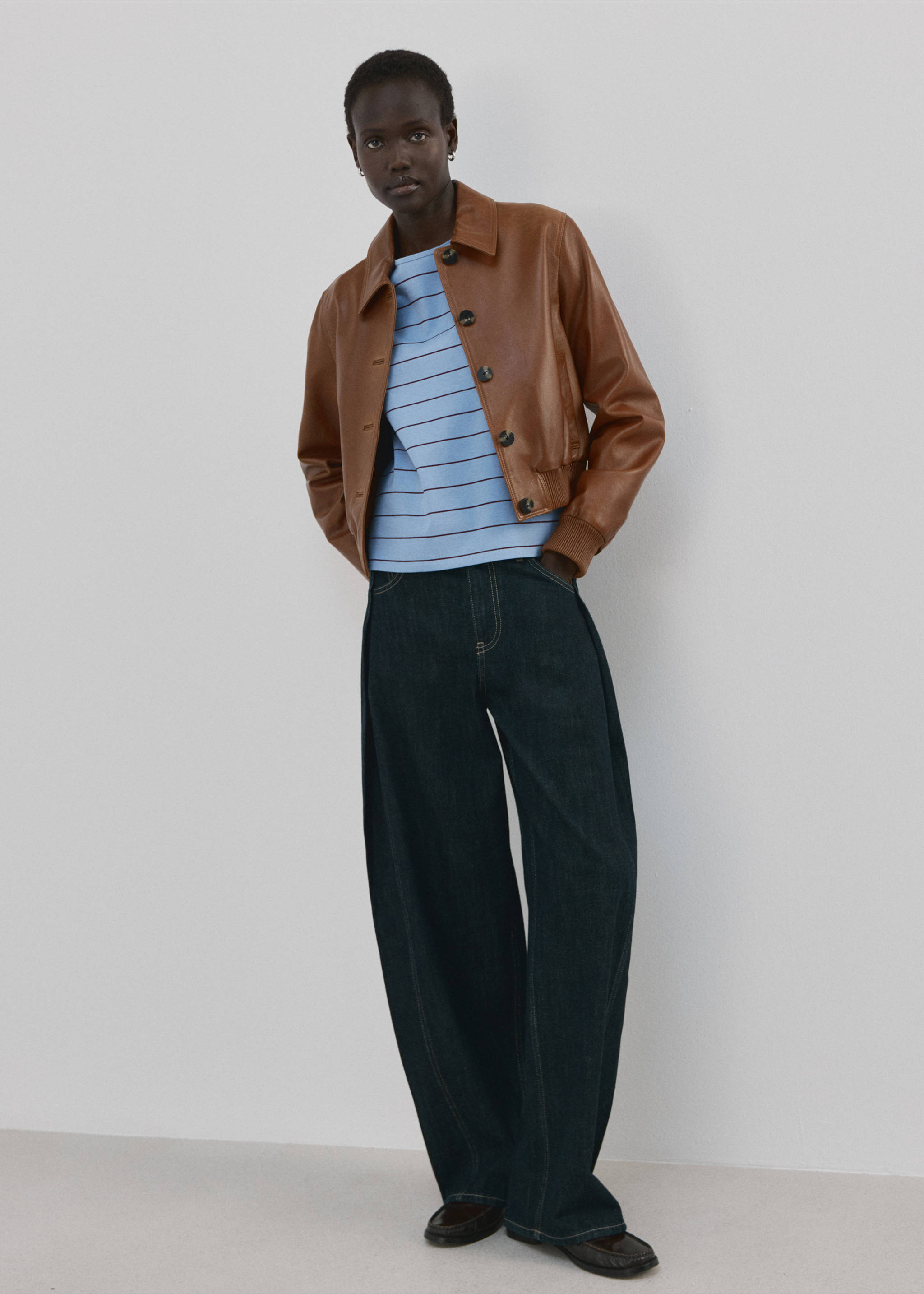 Striped cotton T-shirt - General plane, Blue. Ref: 27055823-00.