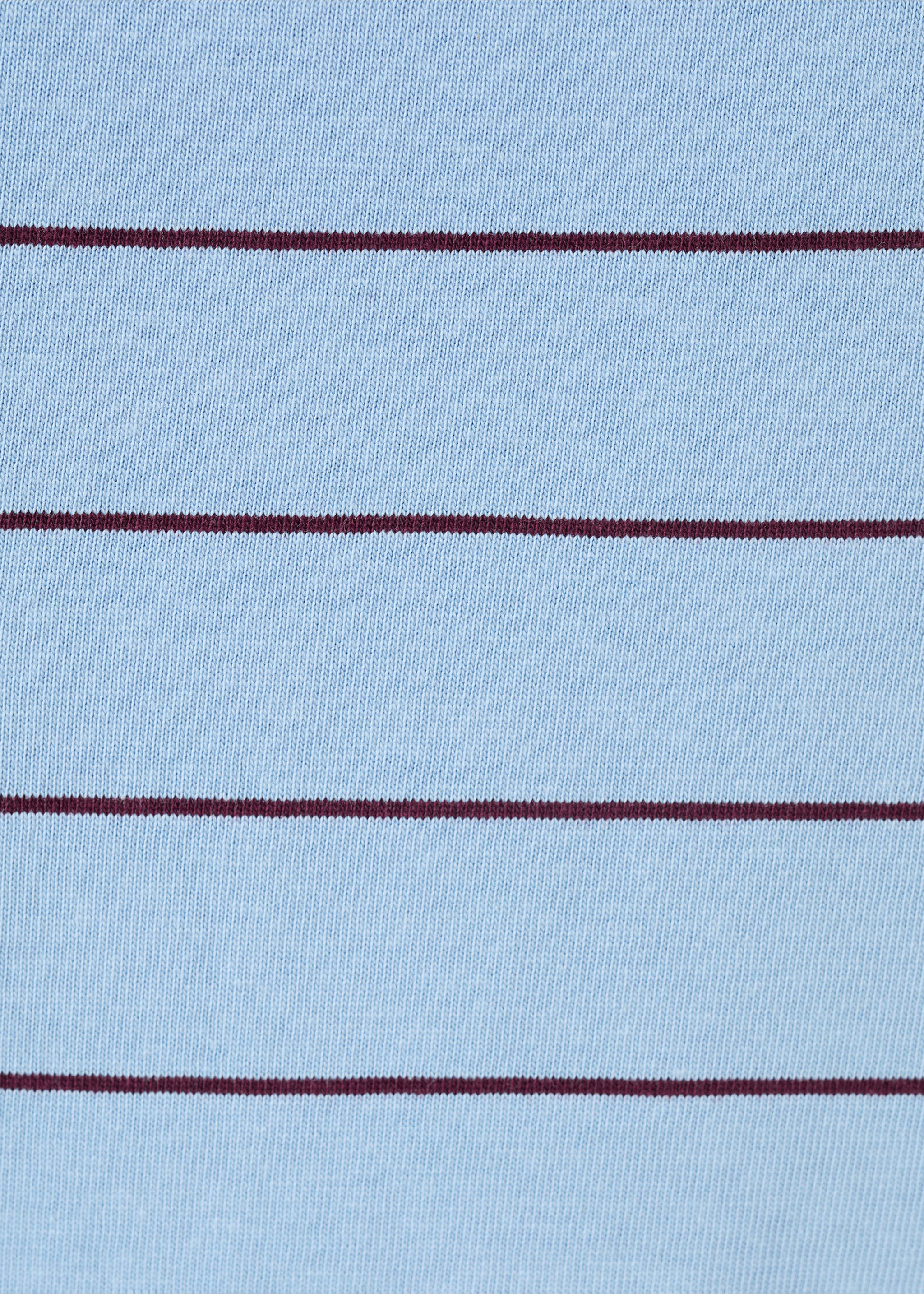 Striped cotton T-shirt - Details of the article 0, Blue. Ref: 27055823-00.