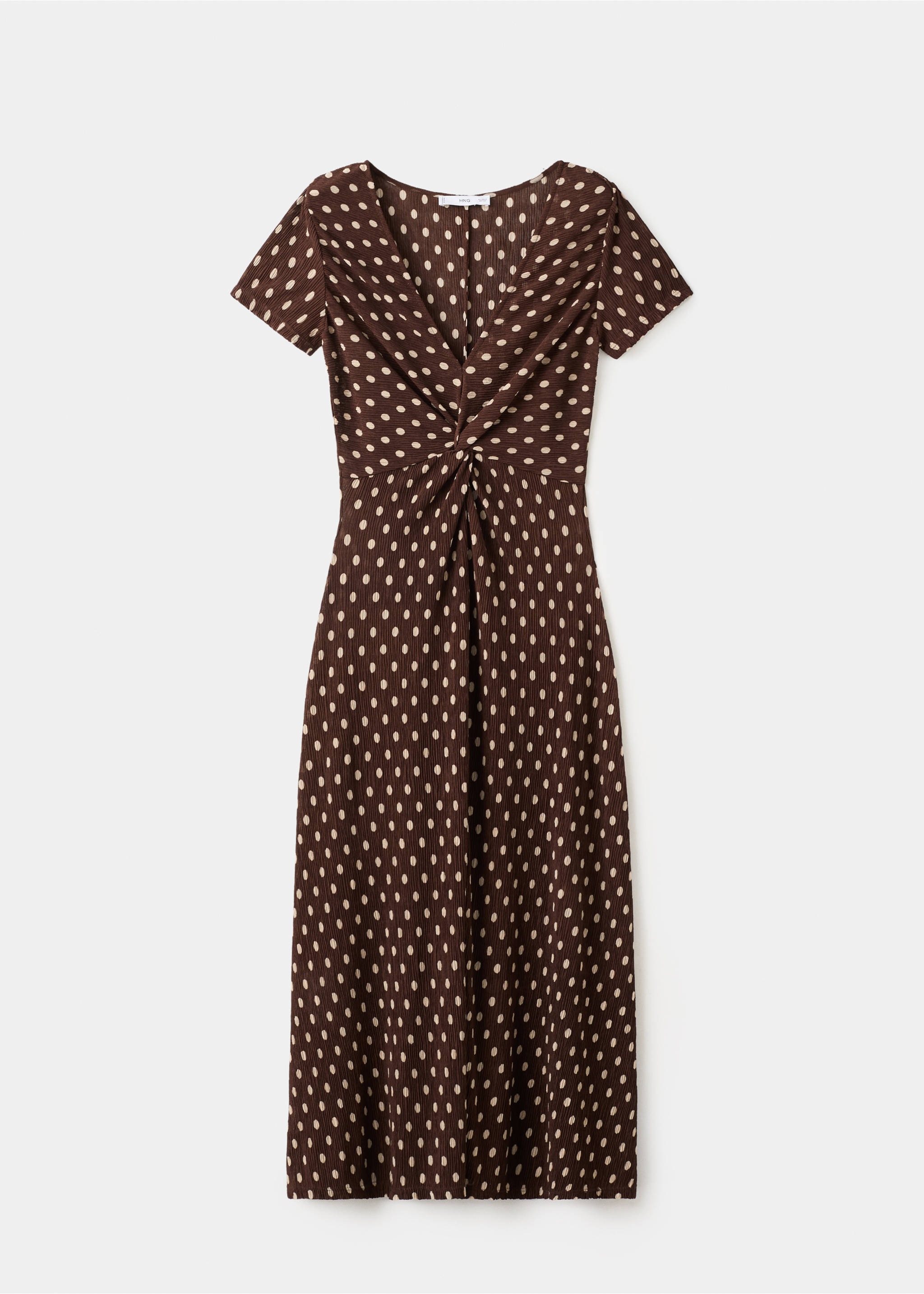 Printed midi-dress - Article without model, Brown. Ref: 27055825-00.