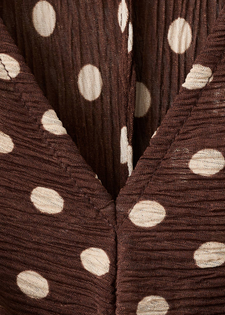 Printed midi-dress — Brown