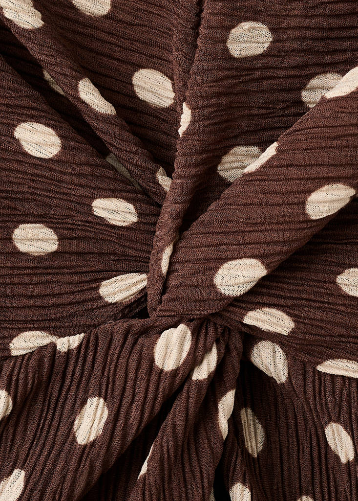 Printed midi-dress — Brown
