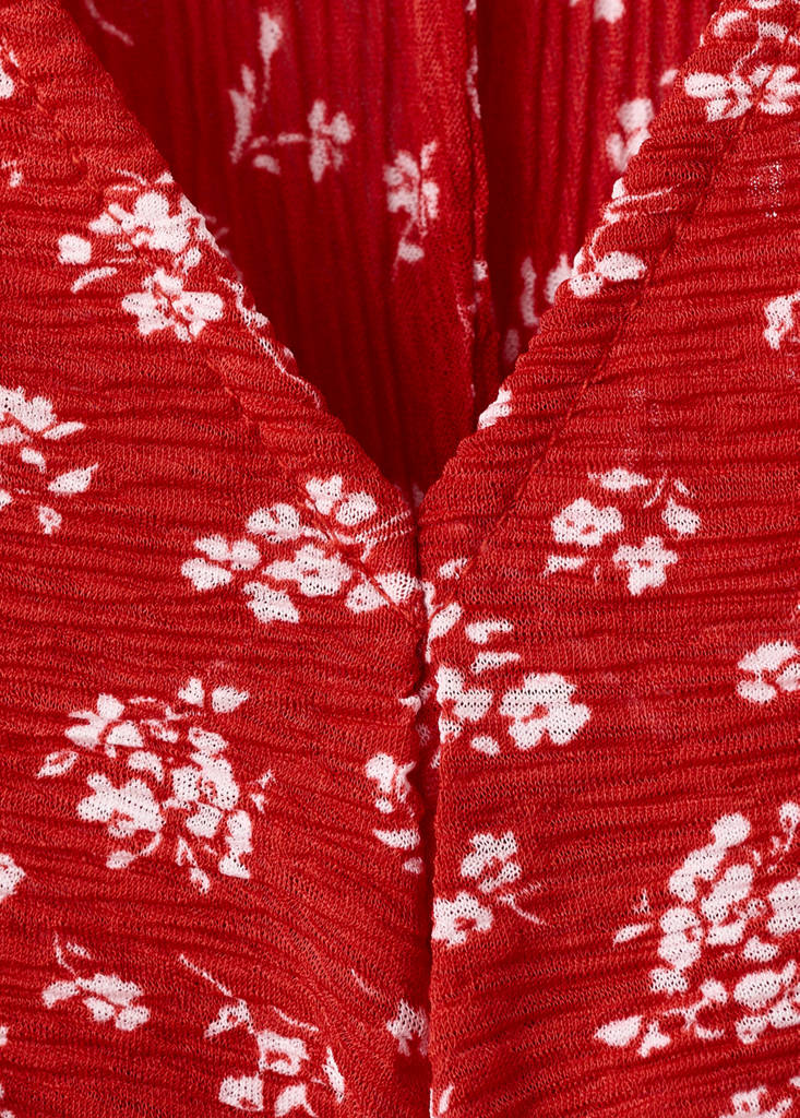 Printed midi-dress — Red