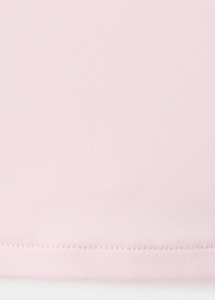 Fitted top with a mock neck — Pale Pink