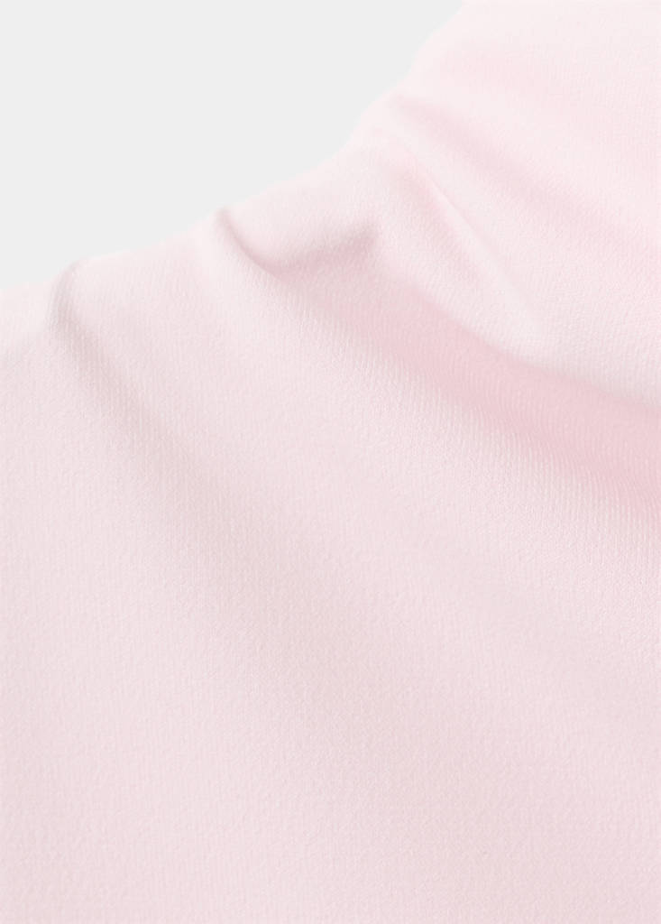 Fitted top with a mock neck — Pale Pink