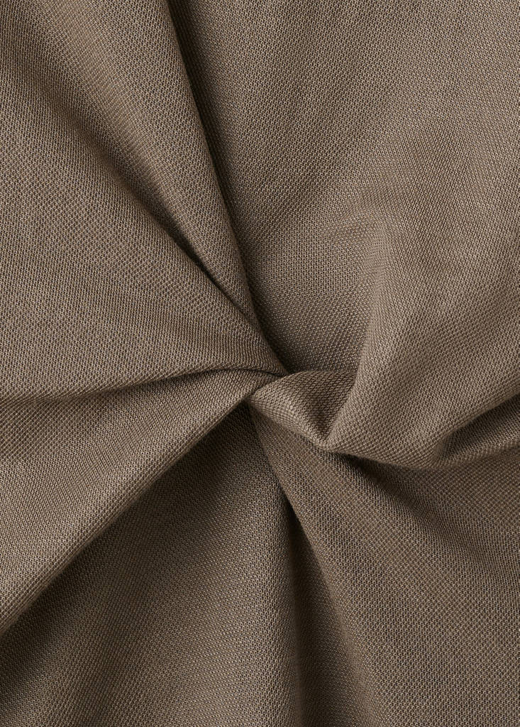 Side gathered details dress — Light/Pastel Brown