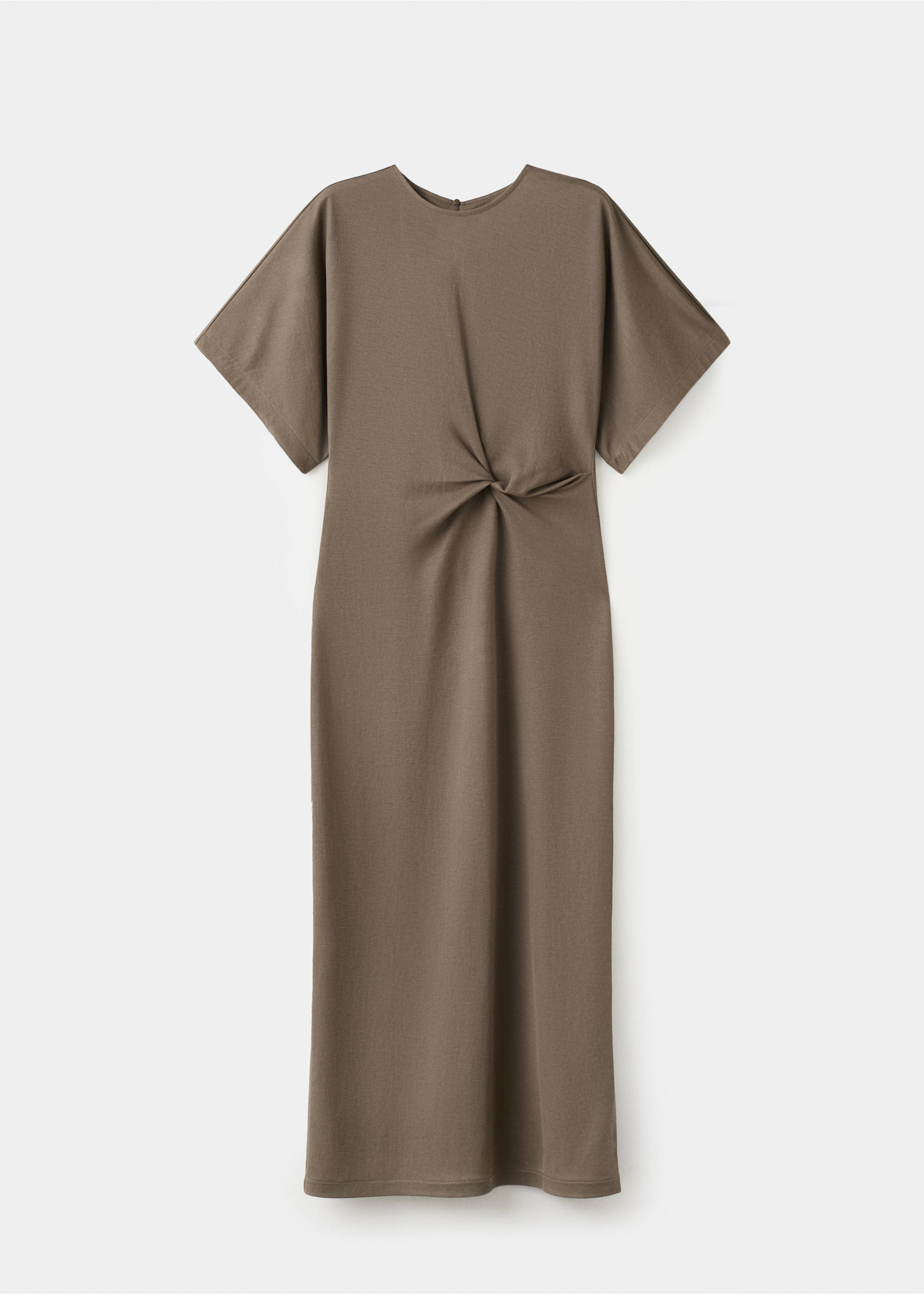 Side gathered details dress - Article without model, Light/Pastel Brown. Ref: 27055827-00.