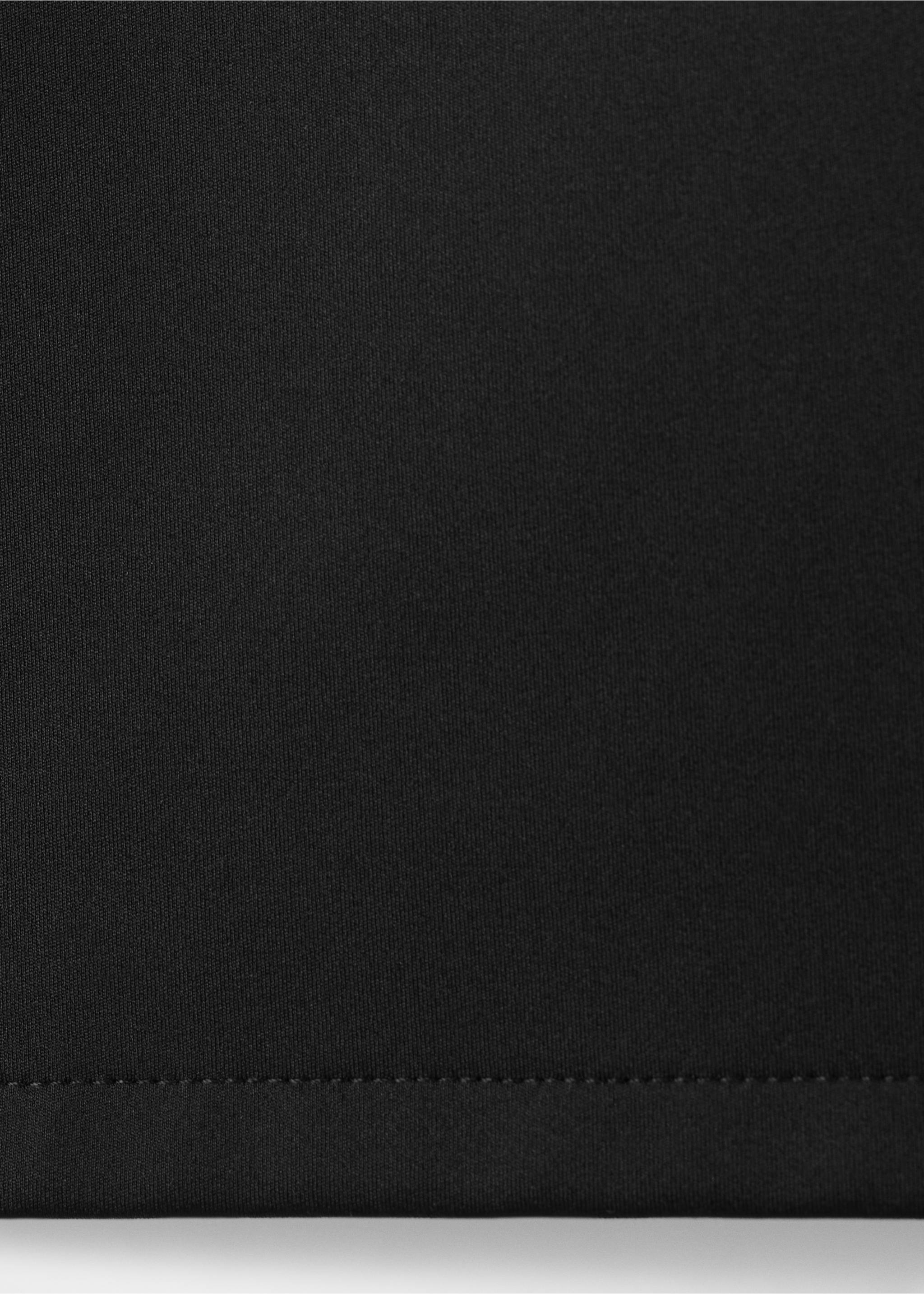 Fitted V-neck dress - Details of the article 0, Black. Ref: 27055828-00.